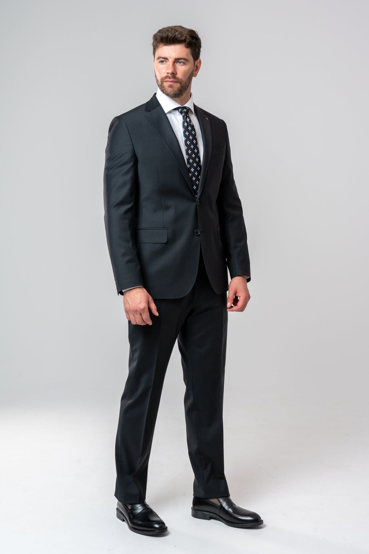 COSTUM D'S DAMAT SLIM FIT - Negru