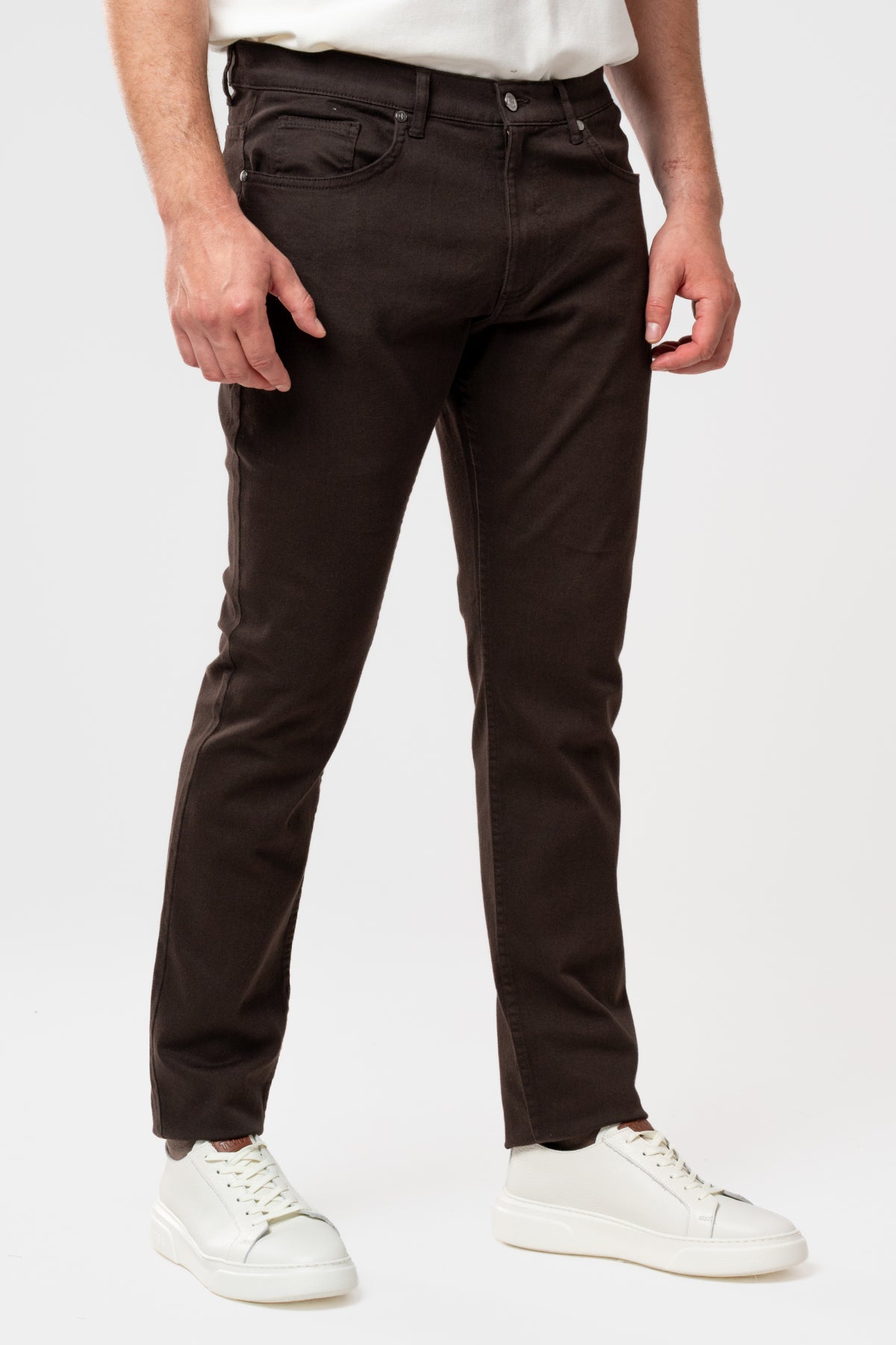 PANTALONI CASUAL SLIM FIT D'S DAMAT - Maro