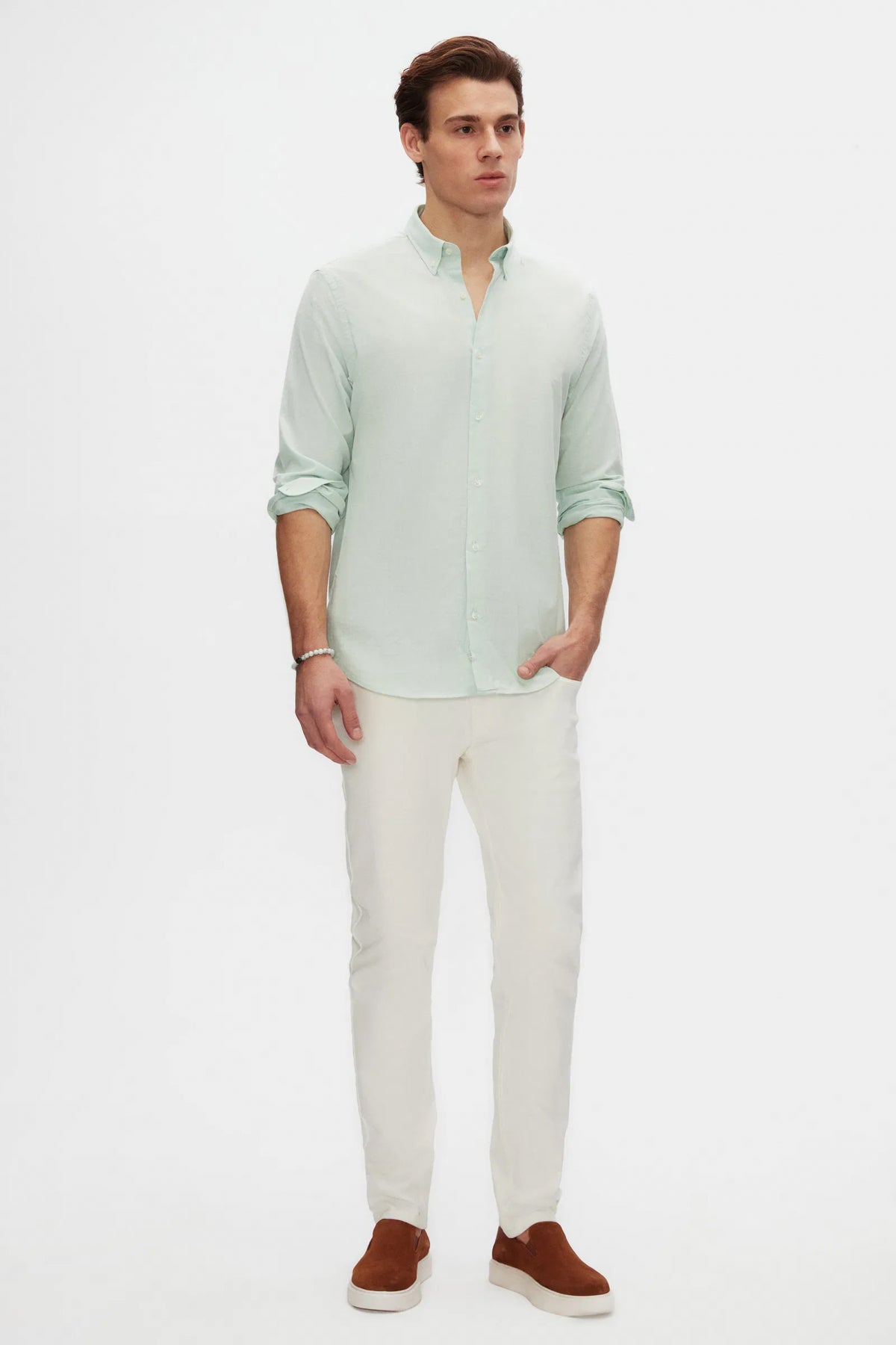 CAMASA D'S DAMAT RELAXED FIT - Verde Acvatic