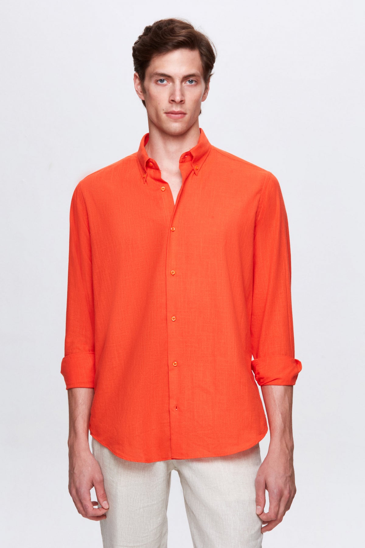 CAMASA D'S DAMAT RELAXED FIT - Portocaliu