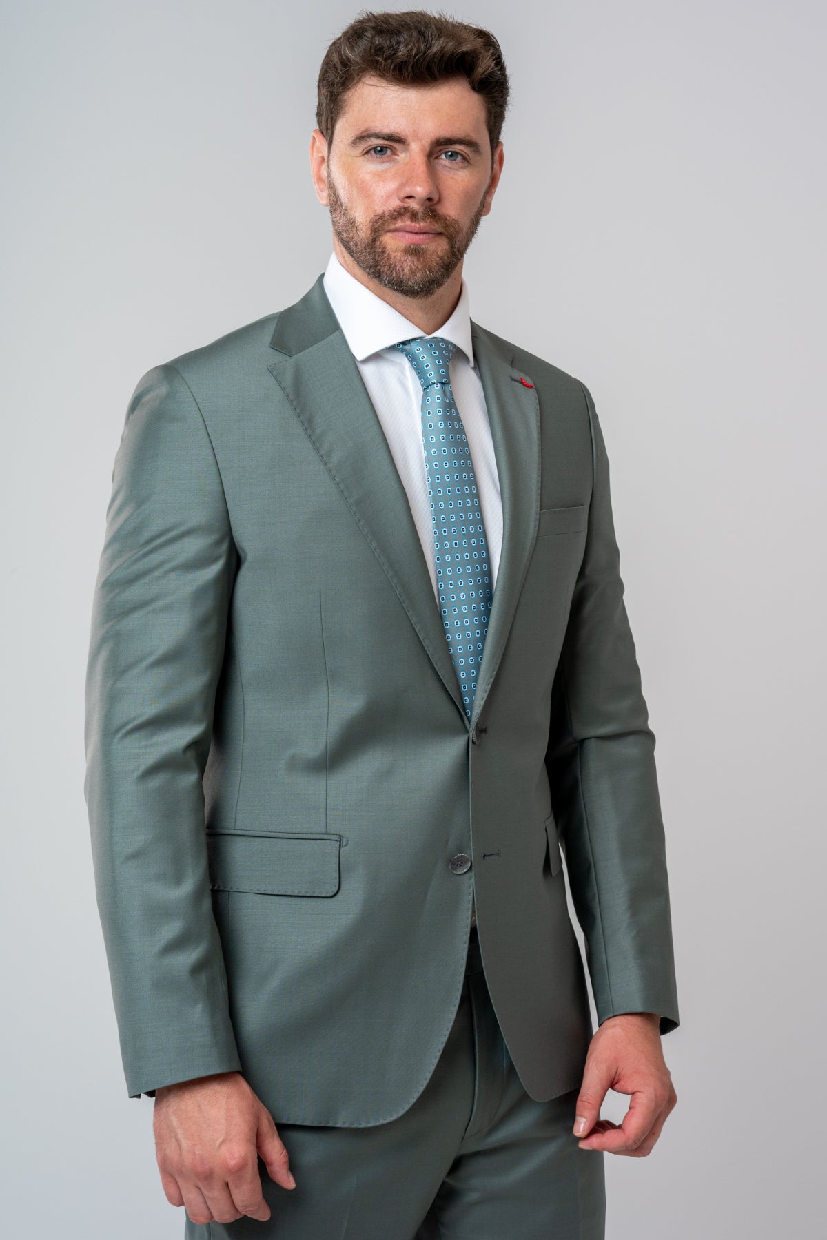 COSTUM D'S DAMAT SLIM FIT - Mușchi Întunecat