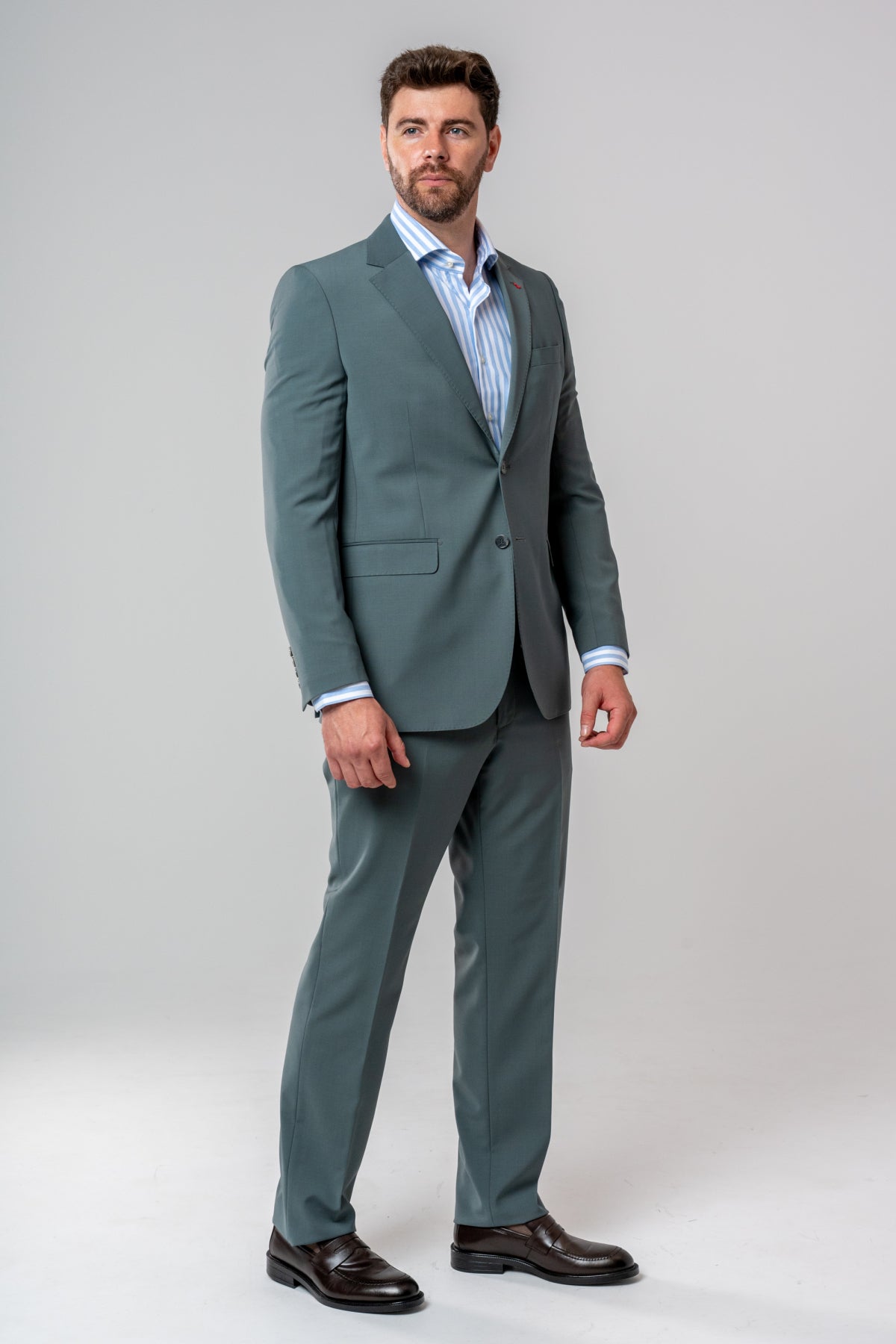 COSTUM REGULAR FIT D'S DAMAT - Mușchi Întunecat