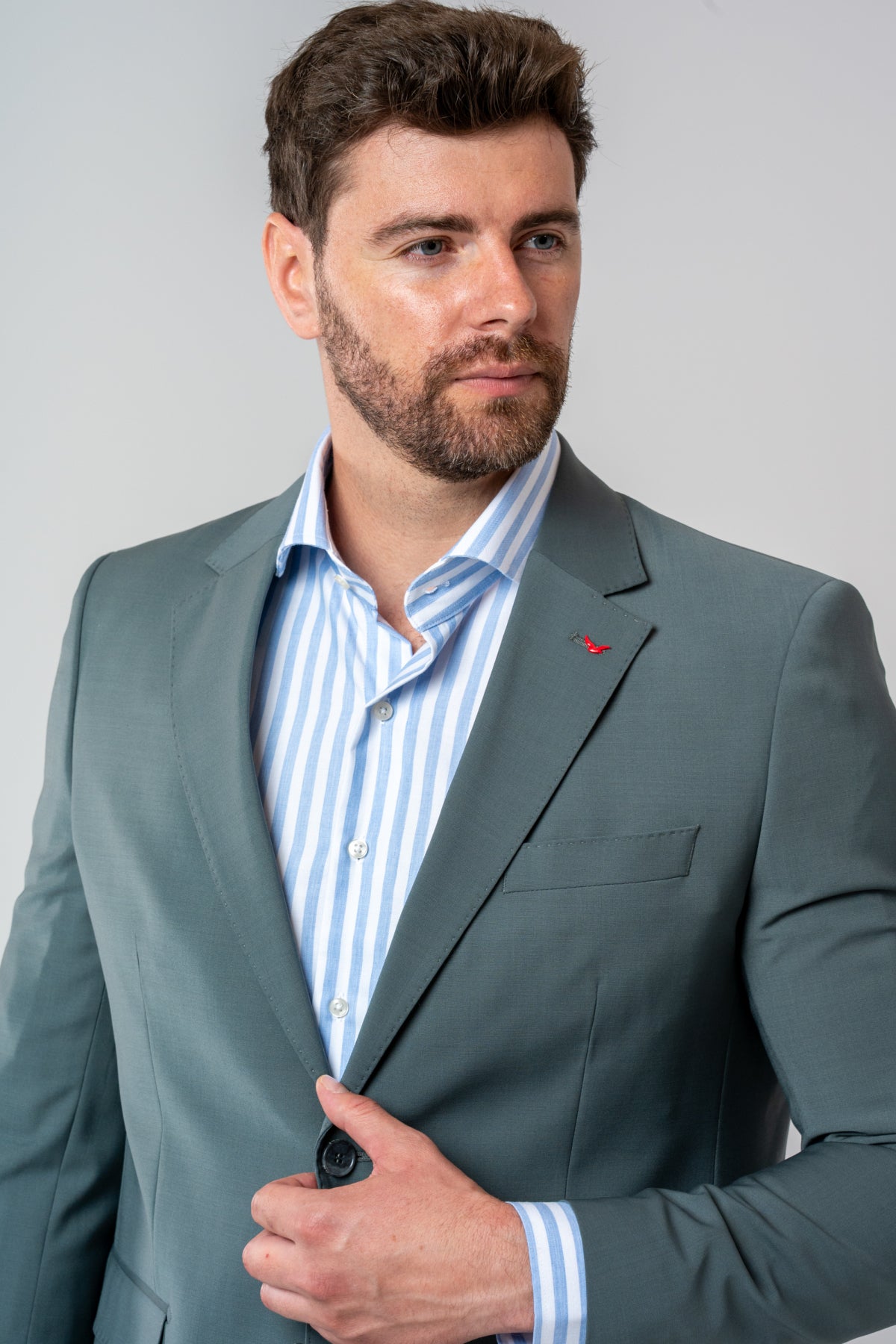 COSTUM REGULAR FIT D'S DAMAT - Mușchi Întunecat