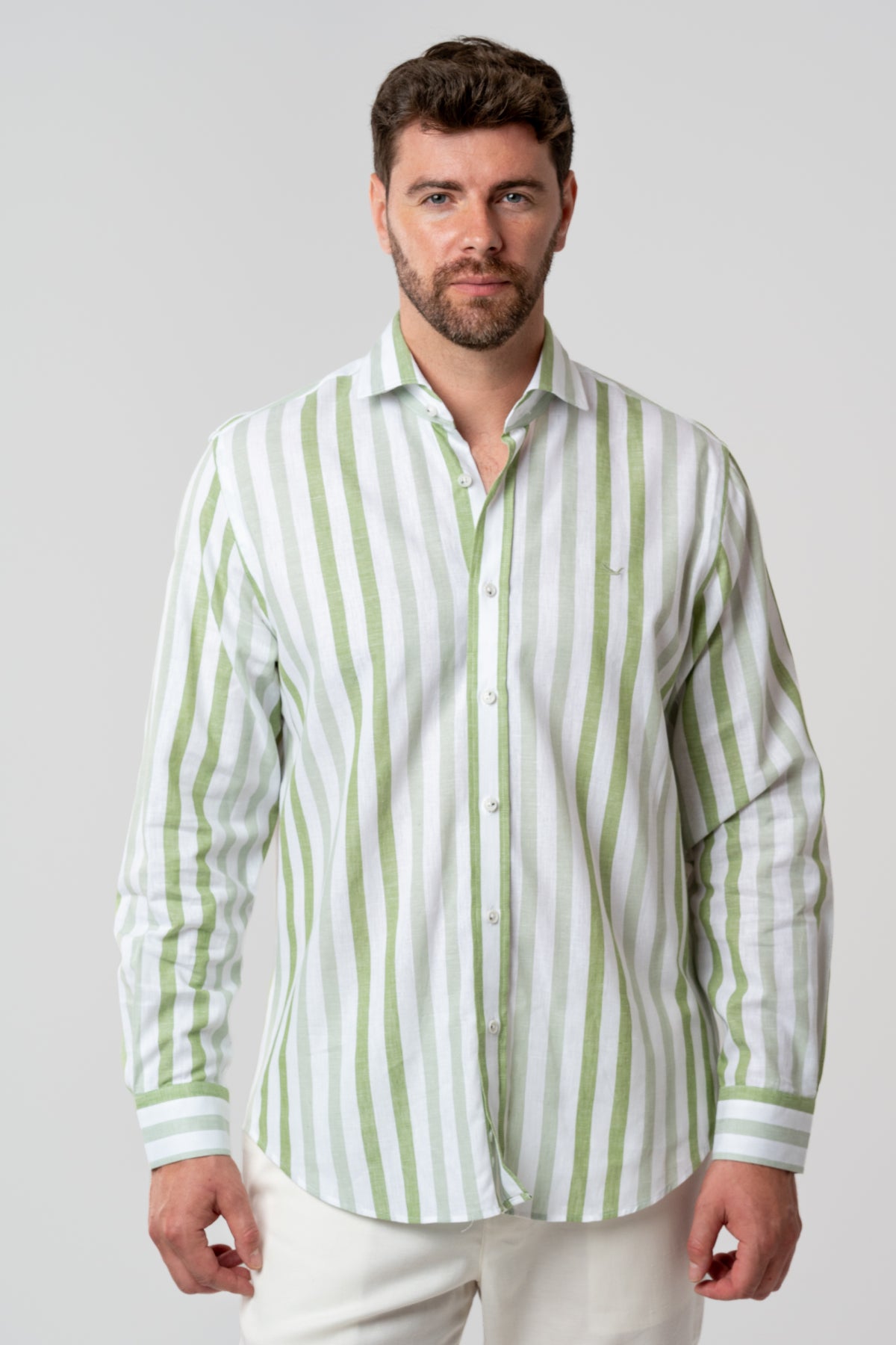 CAMASA COMFORT FIT D'S DAMAT - Verde