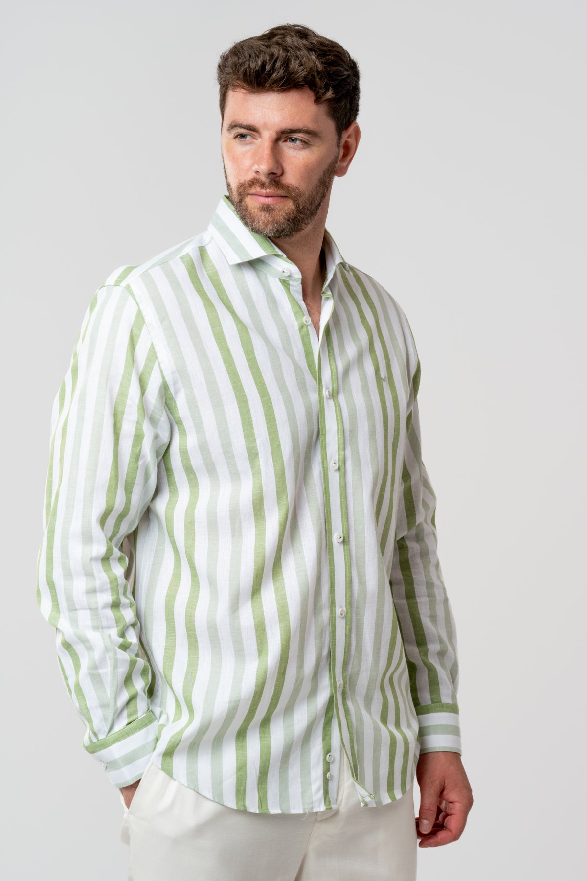 CAMASA COMFORT FIT D'S DAMAT - Verde