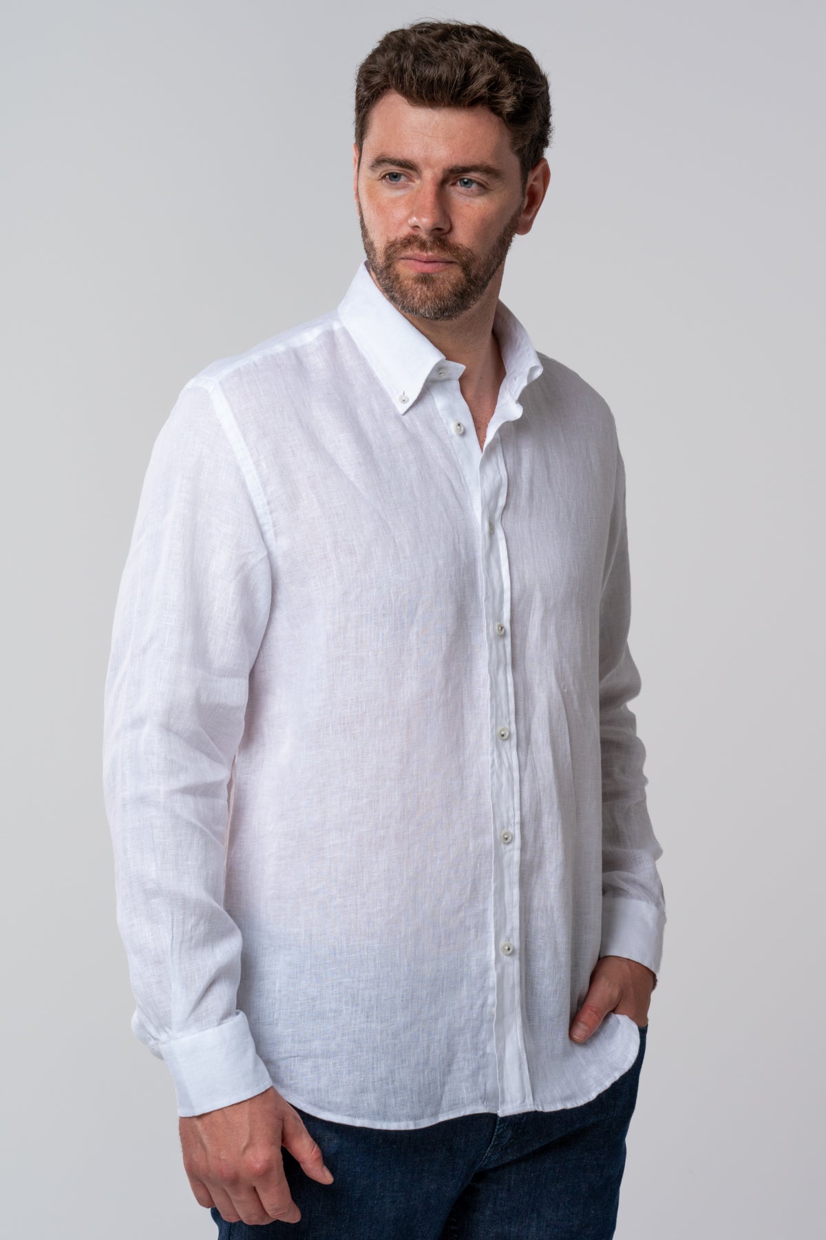 CAMASA COMFORT FIT D'S DAMAT - Alb