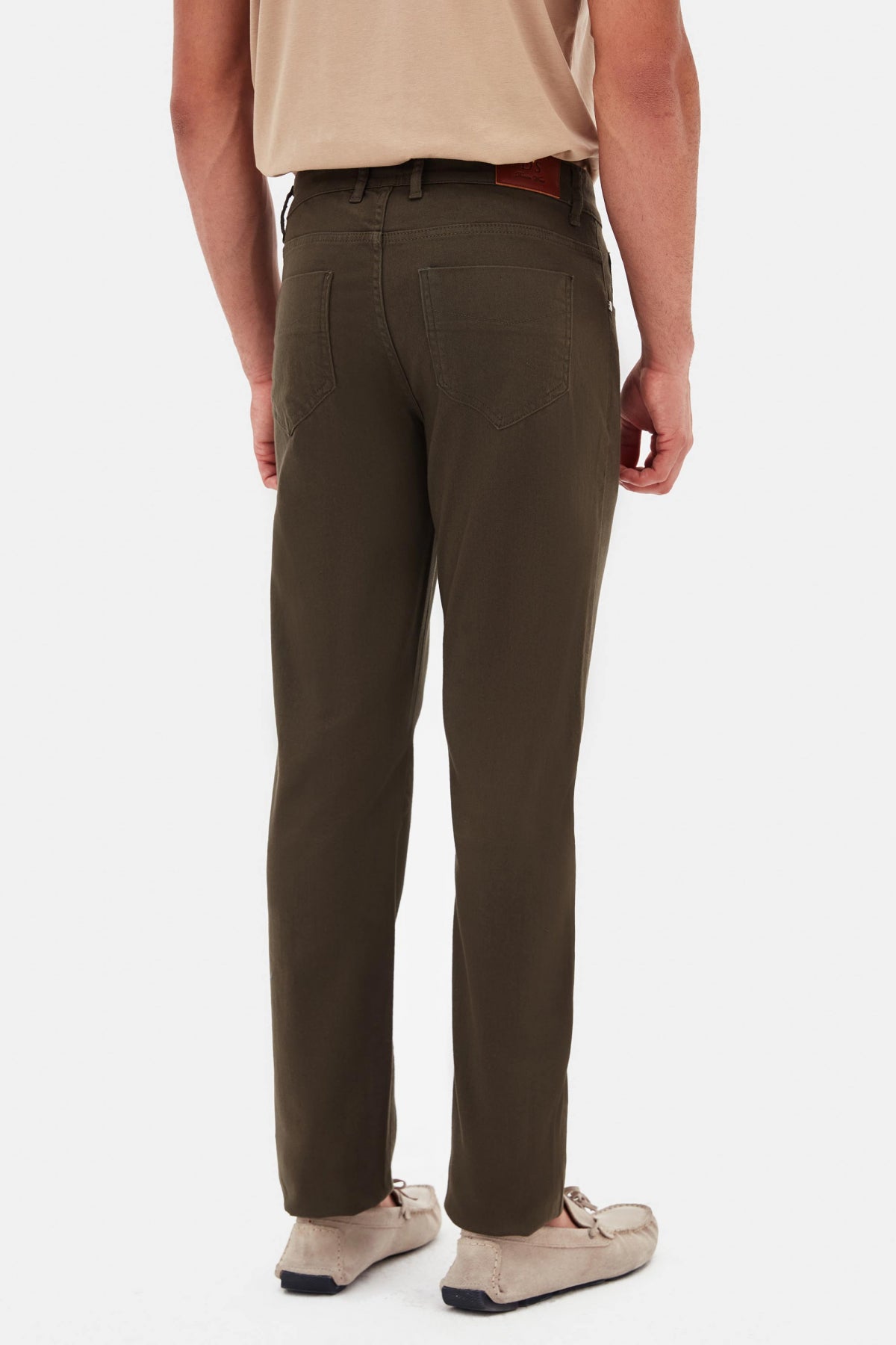 PANTALONI CASUAL SLIM FIT D'S DAMAT - Kaki