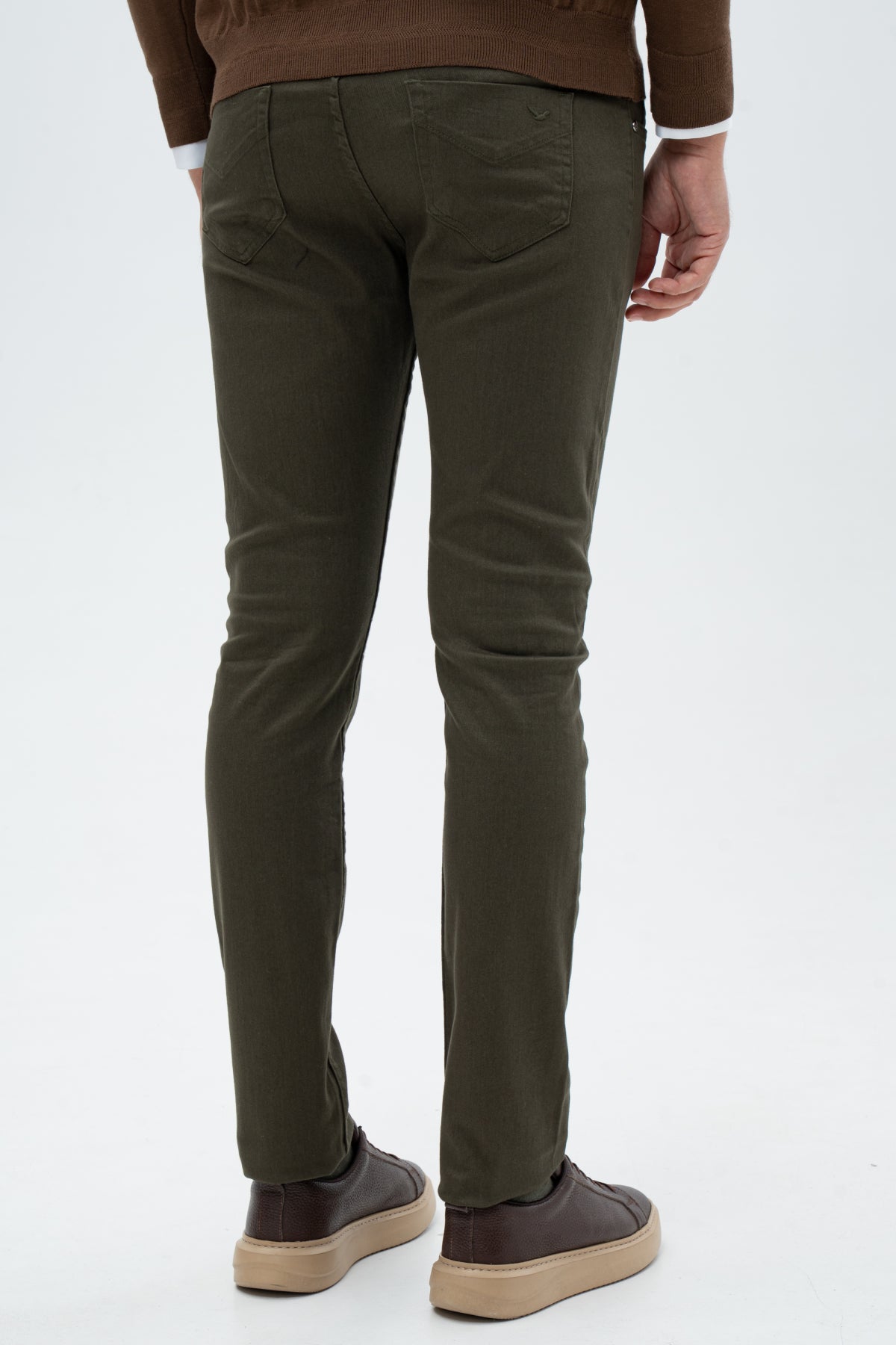 PANTALONI CASUAL SLIM FIT D'S DAMAT - Kaki
