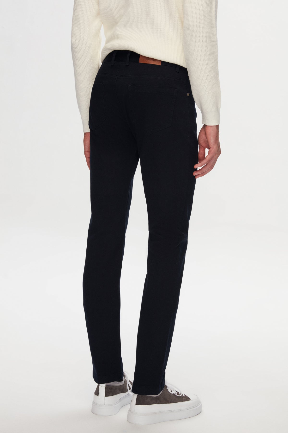 PANTALONI CASUAL SLIM FIT D'S DAMAT - Bleumarin