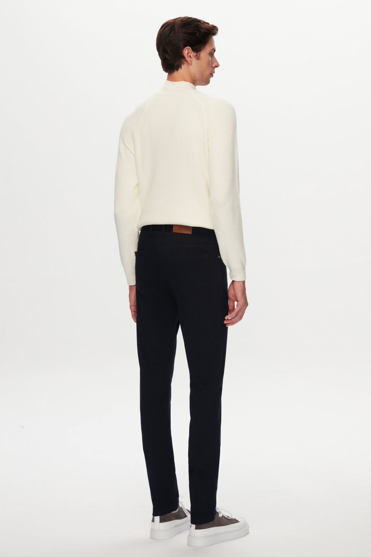 PANTALONI CASUAL SLIM FIT D'S DAMAT - Bleumarin