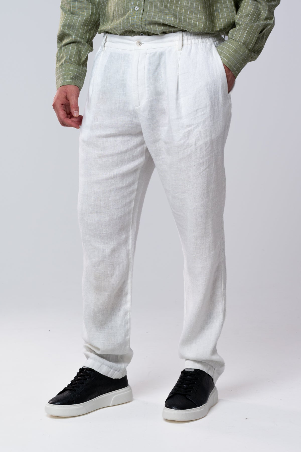 PANTALONI CASUAL JOGGER D'S DAMAT - Alb