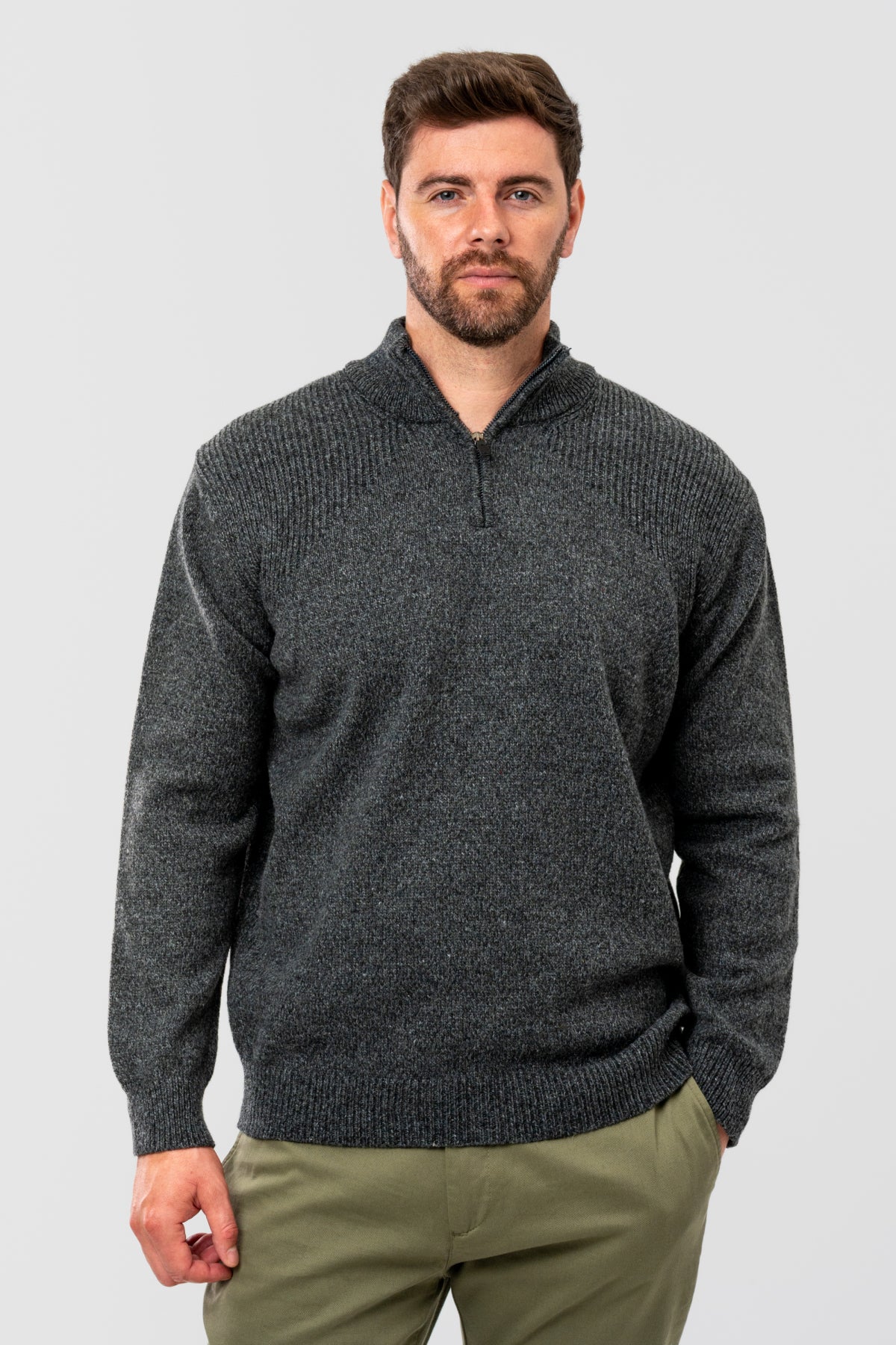 PULOVER REGULAR FIT D'S DAMAT - Antracit