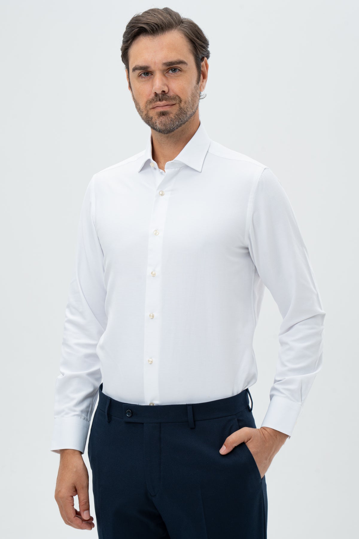 CAMASA REGULAR FIT D'S DAMAT - Alb