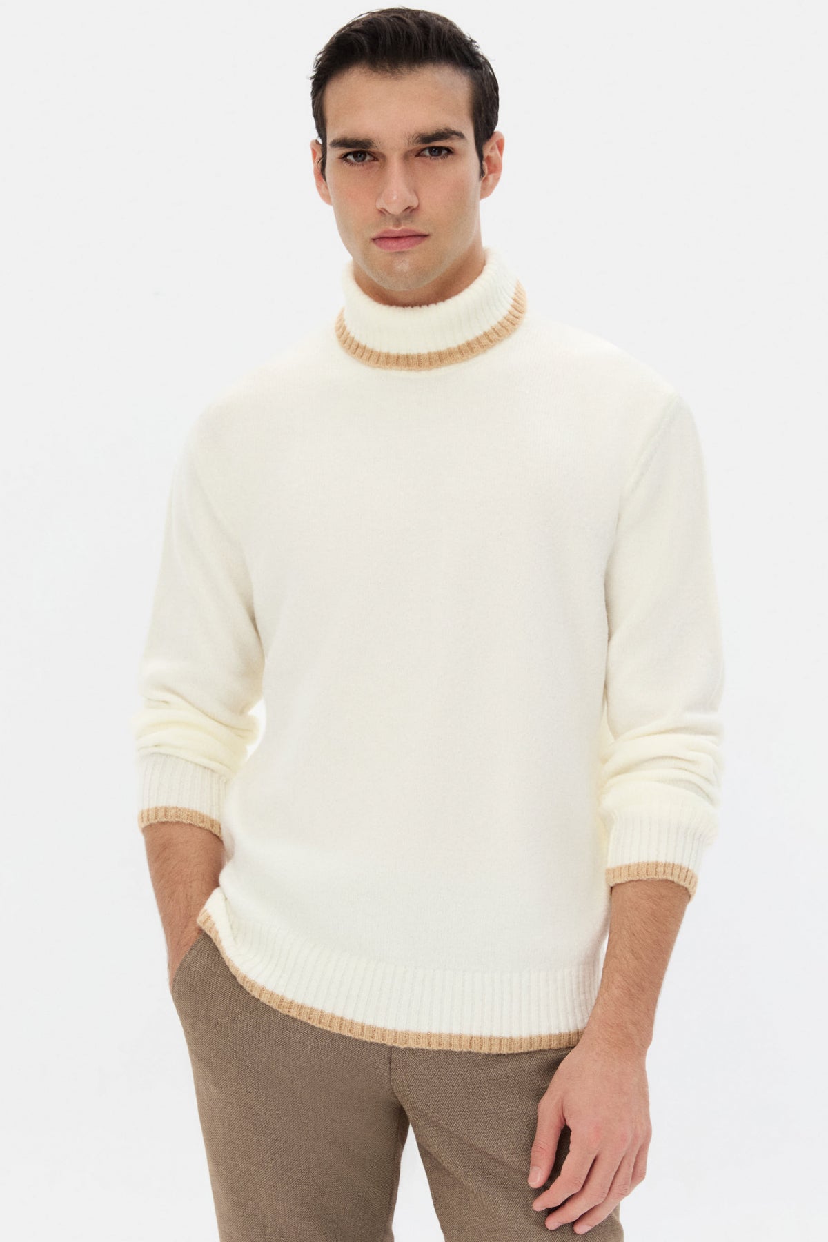 PULOVER REGULAR FIT D'S DAMAT - Ecru
