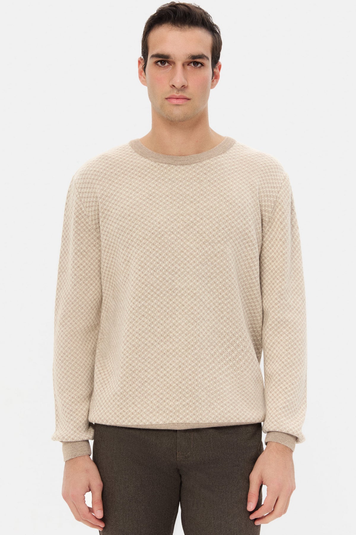 PULOVER REGULAR FIT D'S DAMAT - Bej