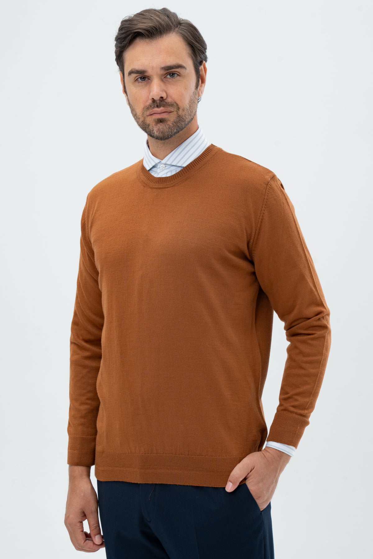 PULOVER REGULAR FIT D'S DAMAT - Camel