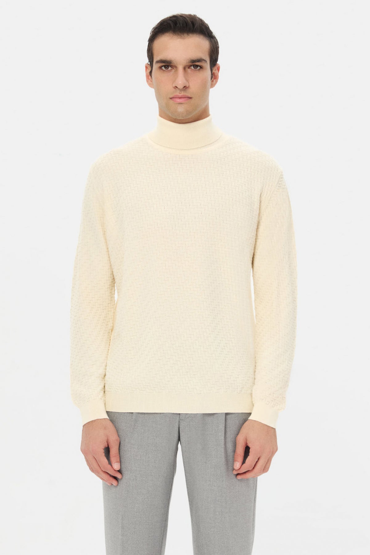 PULOVER REGULAR FIT D'S DAMAT - Ecru