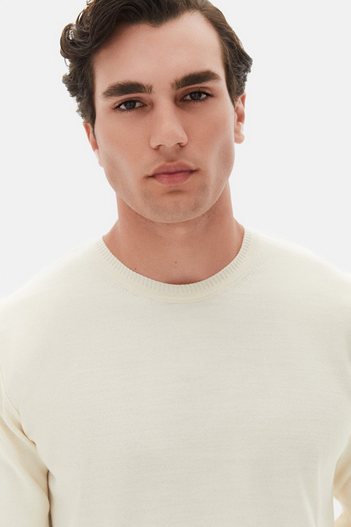 PULOVER REGULAR FIT D'S DAMAT - Ecru