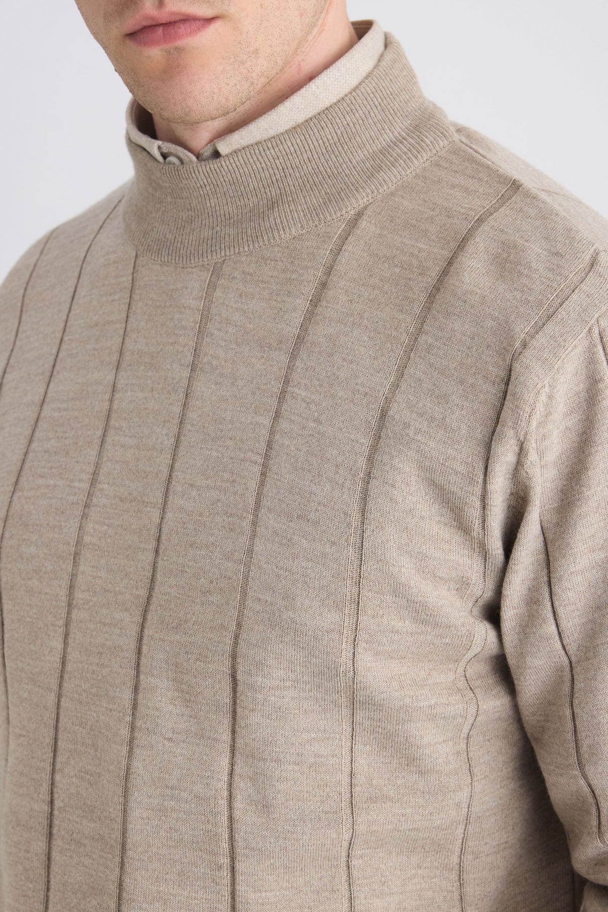 PULOVER REGULAR FIT D'S DAMAT - Bej