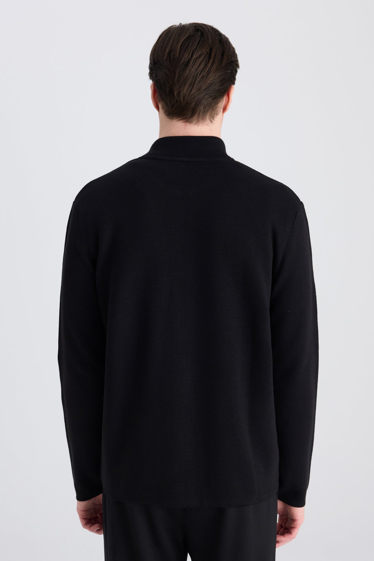 CARDIGAN REGULAR FIT D'S DAMAT - Negru