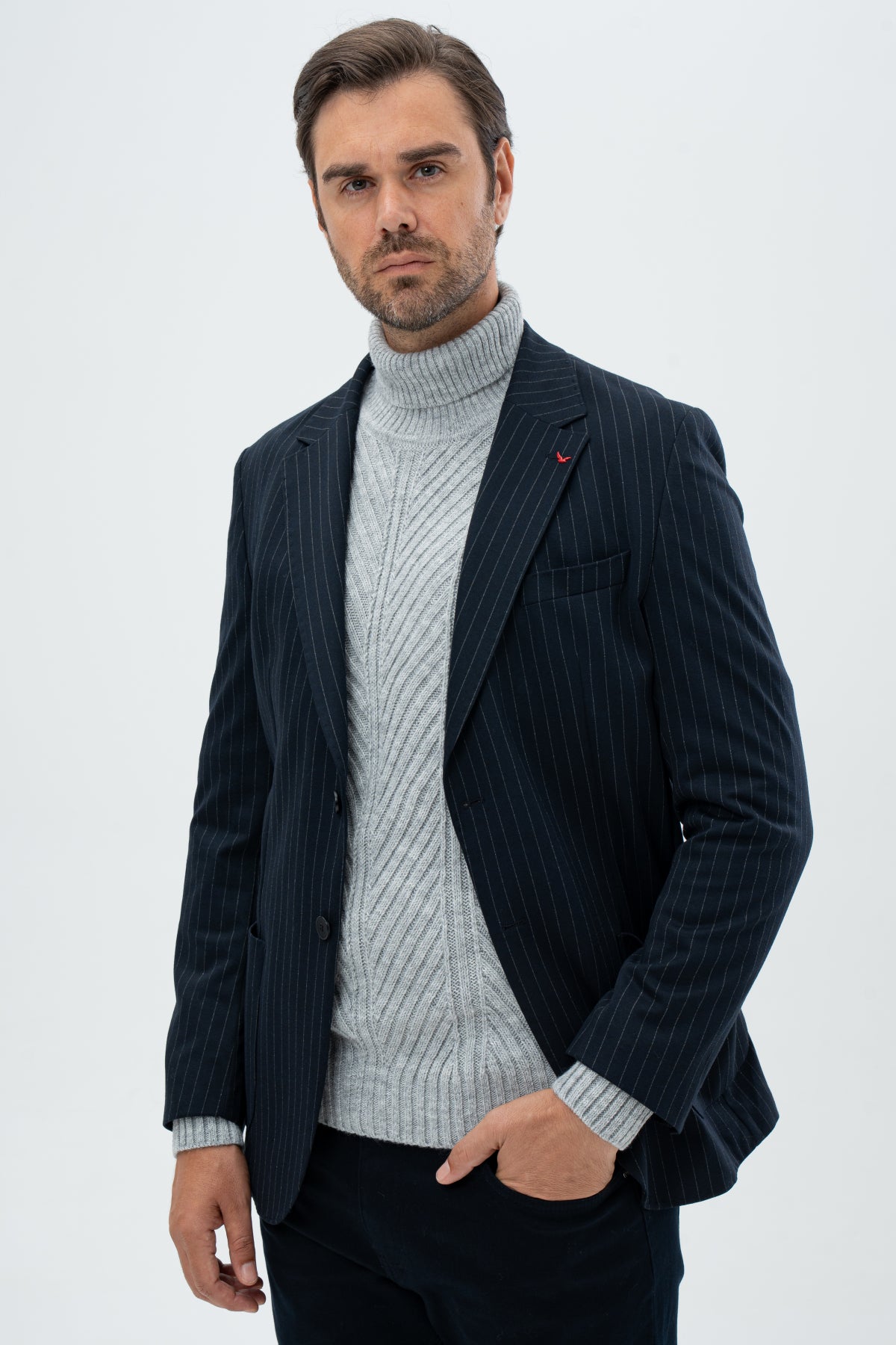 SACOU REGULAR FIT D'S DAMAT - Bleumarin