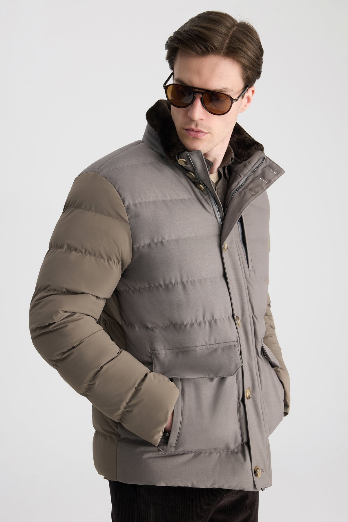 GEACA REGULAR FIT D'S DAMAT - Bej