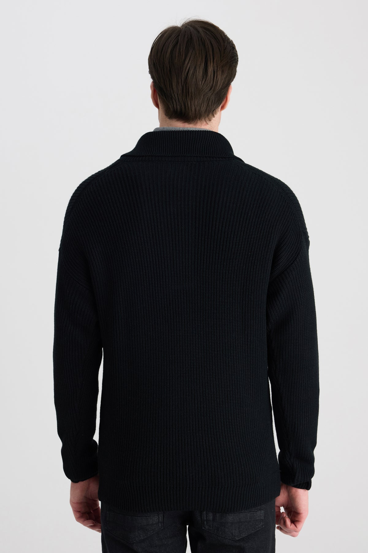 PULOVER REGULAR FIT D'S DAMAT - Negru