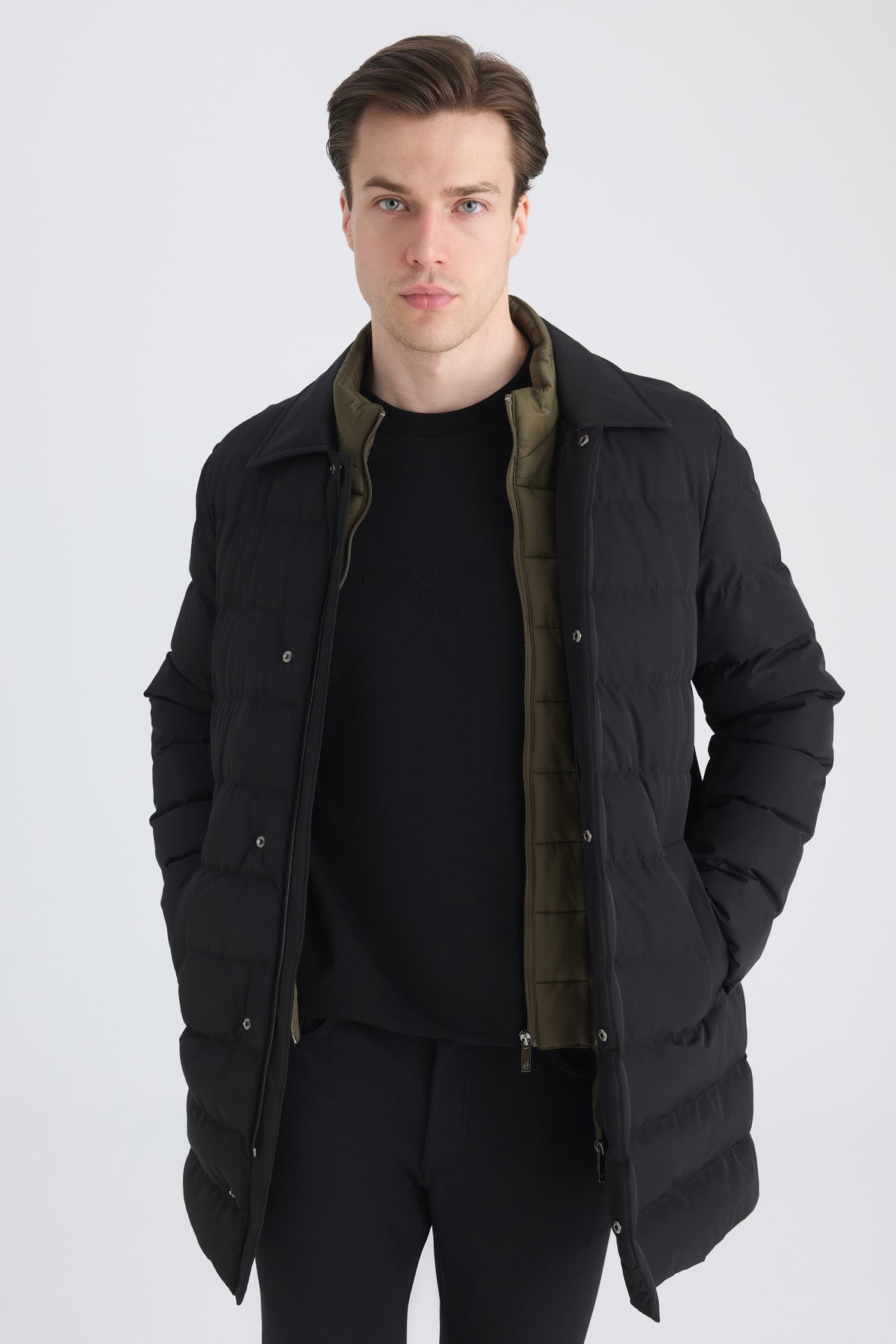 GEACA REGULAR FIT D'S DAMAT - Negru