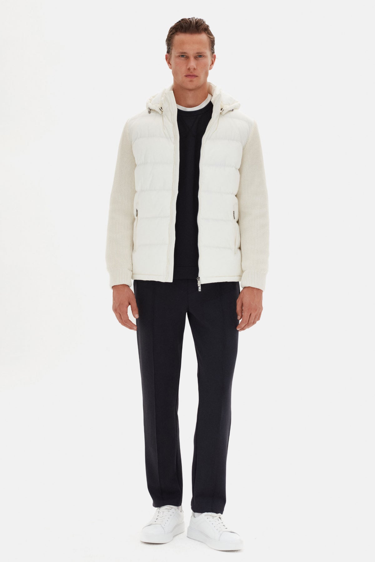 GEACA REGULAR FIT D'S DAMAT - Ecru