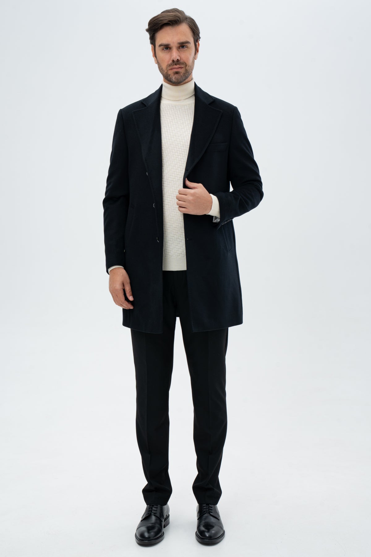 PALTON REGULAR FIT D'S DAMAT - Negru