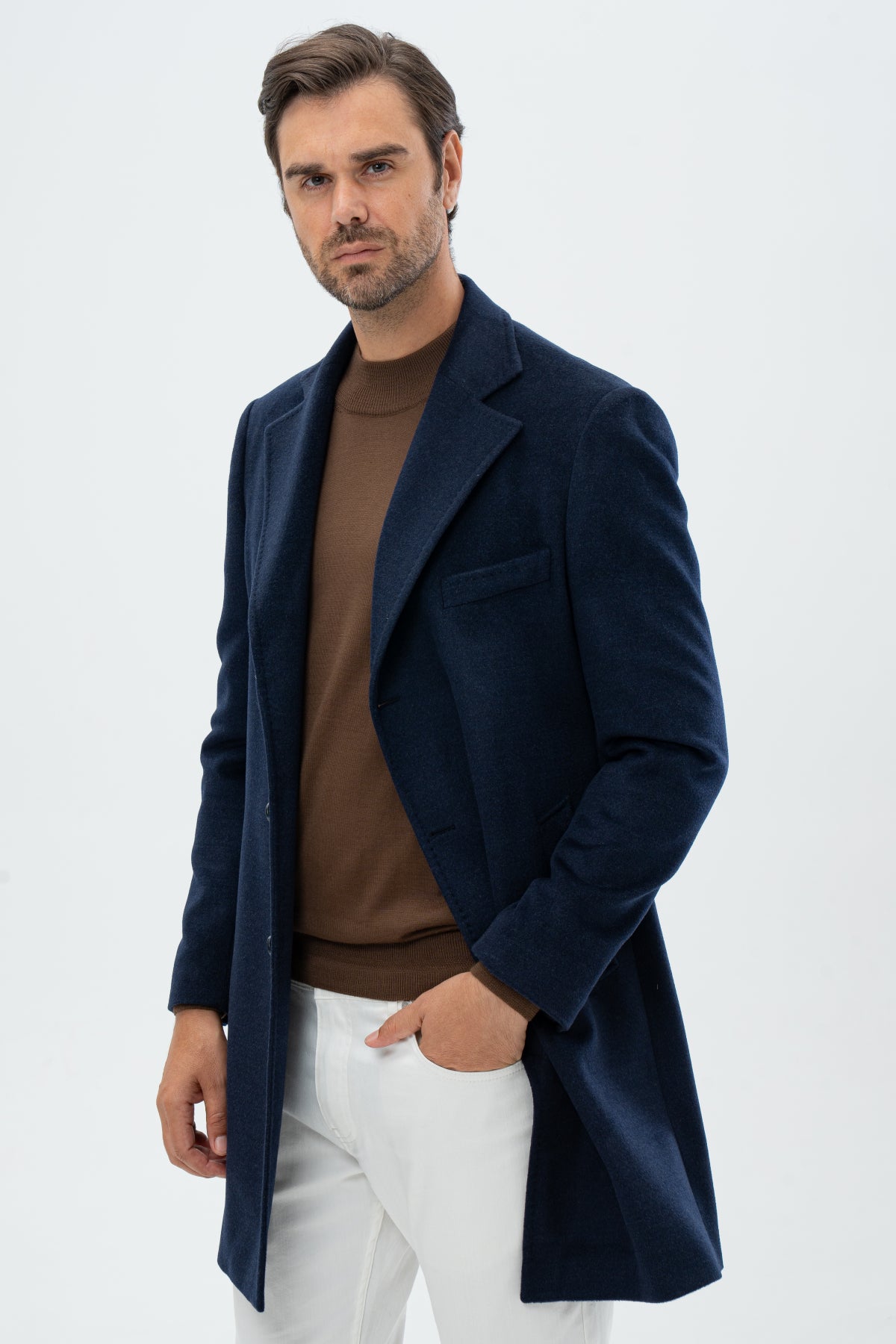 PALTON REGULAR FIT D'S DAMAT - Bleumarin