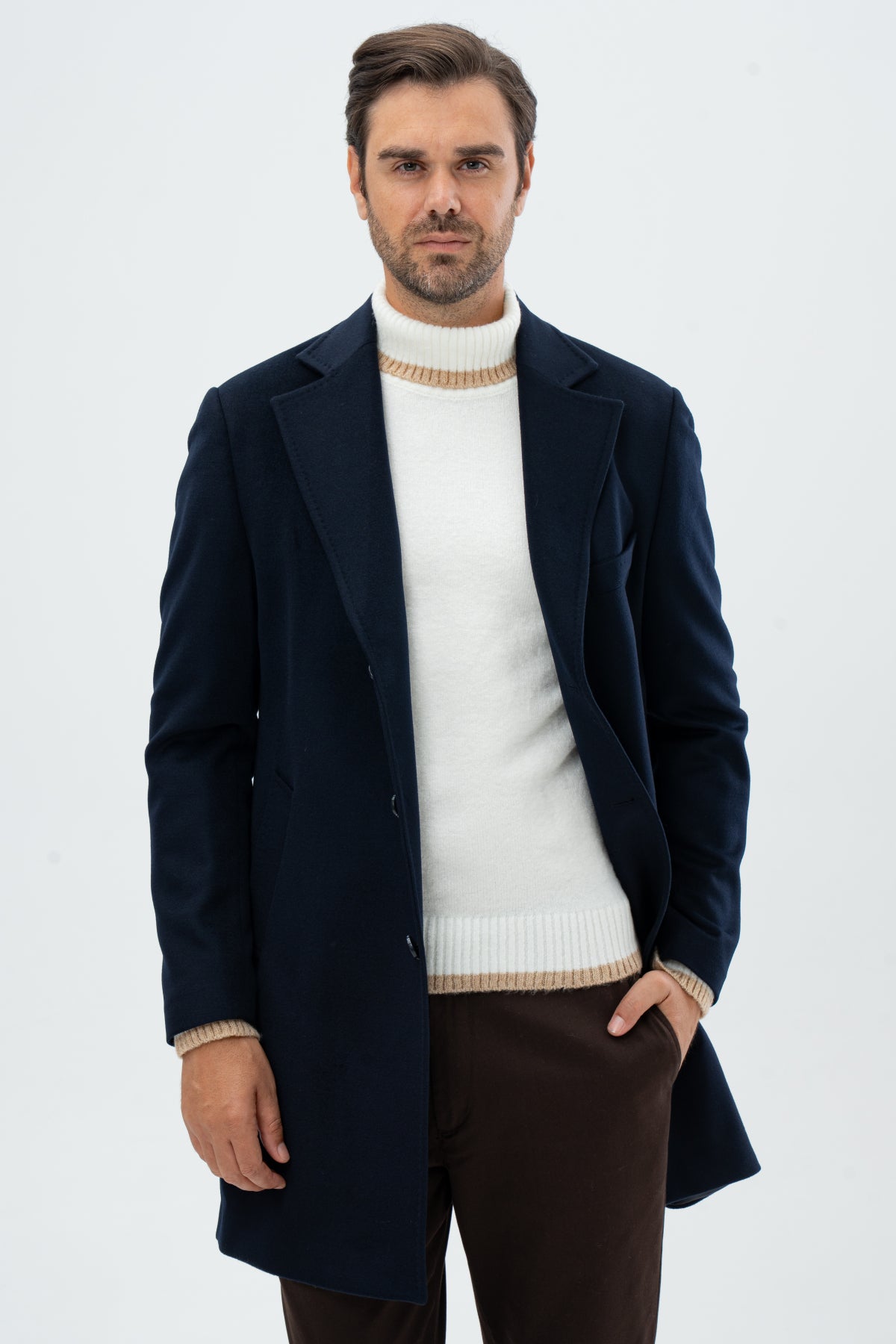 PALTON REGULAR FIT D'S DAMAT - Bleumarin