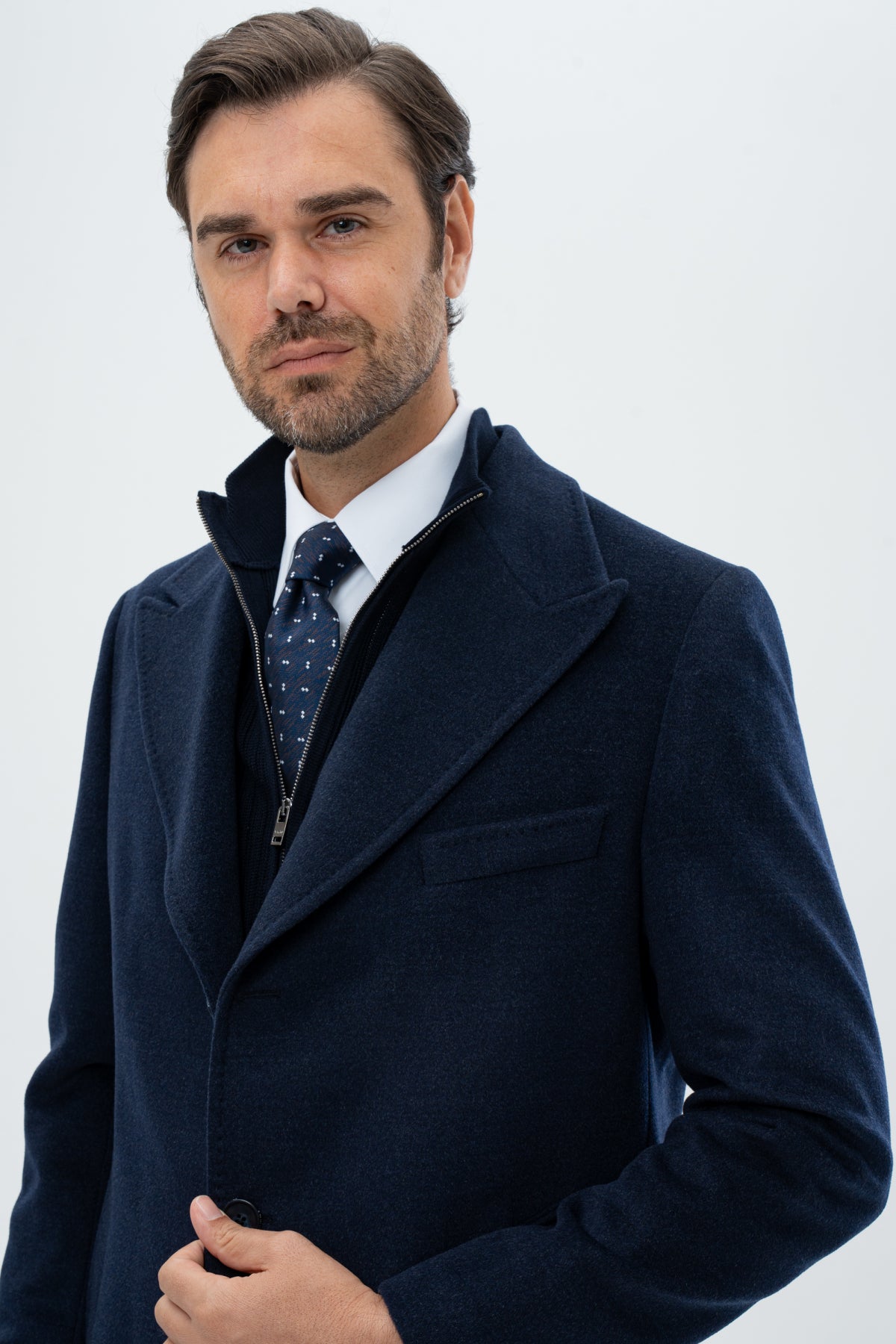 PALTON REGULAR FIT D'S DAMAT - Bleumarin