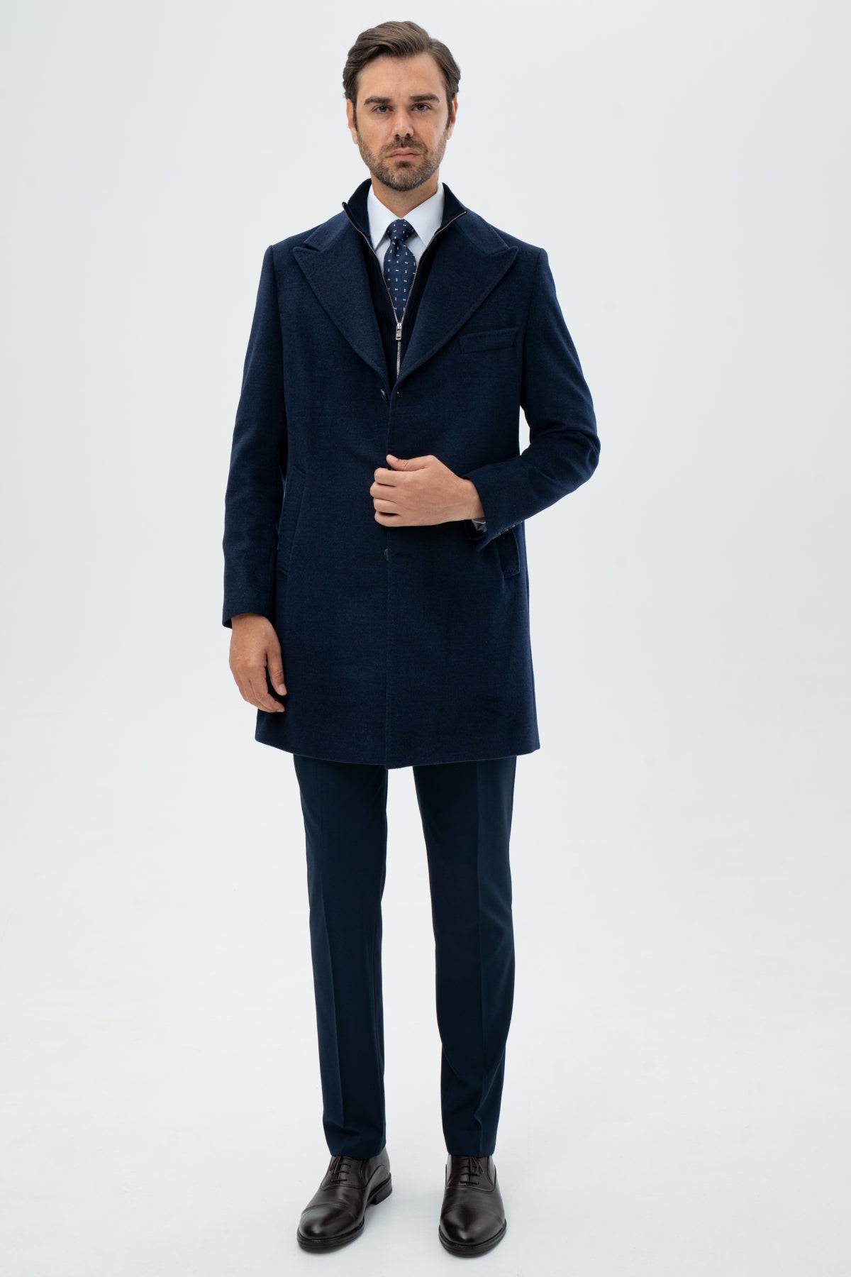 PALTON REGULAR FIT D'S DAMAT - Bleumarin