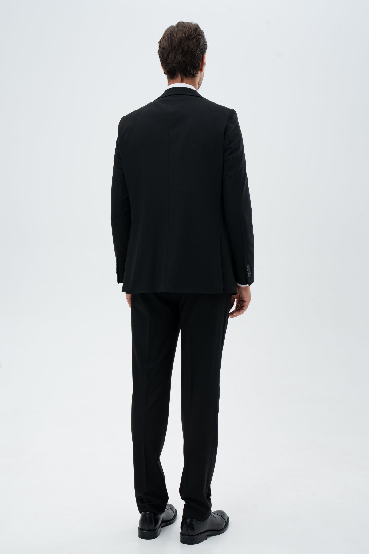 COSTUM CU VESTA REGULAR FIT D'S DAMAT - Negru