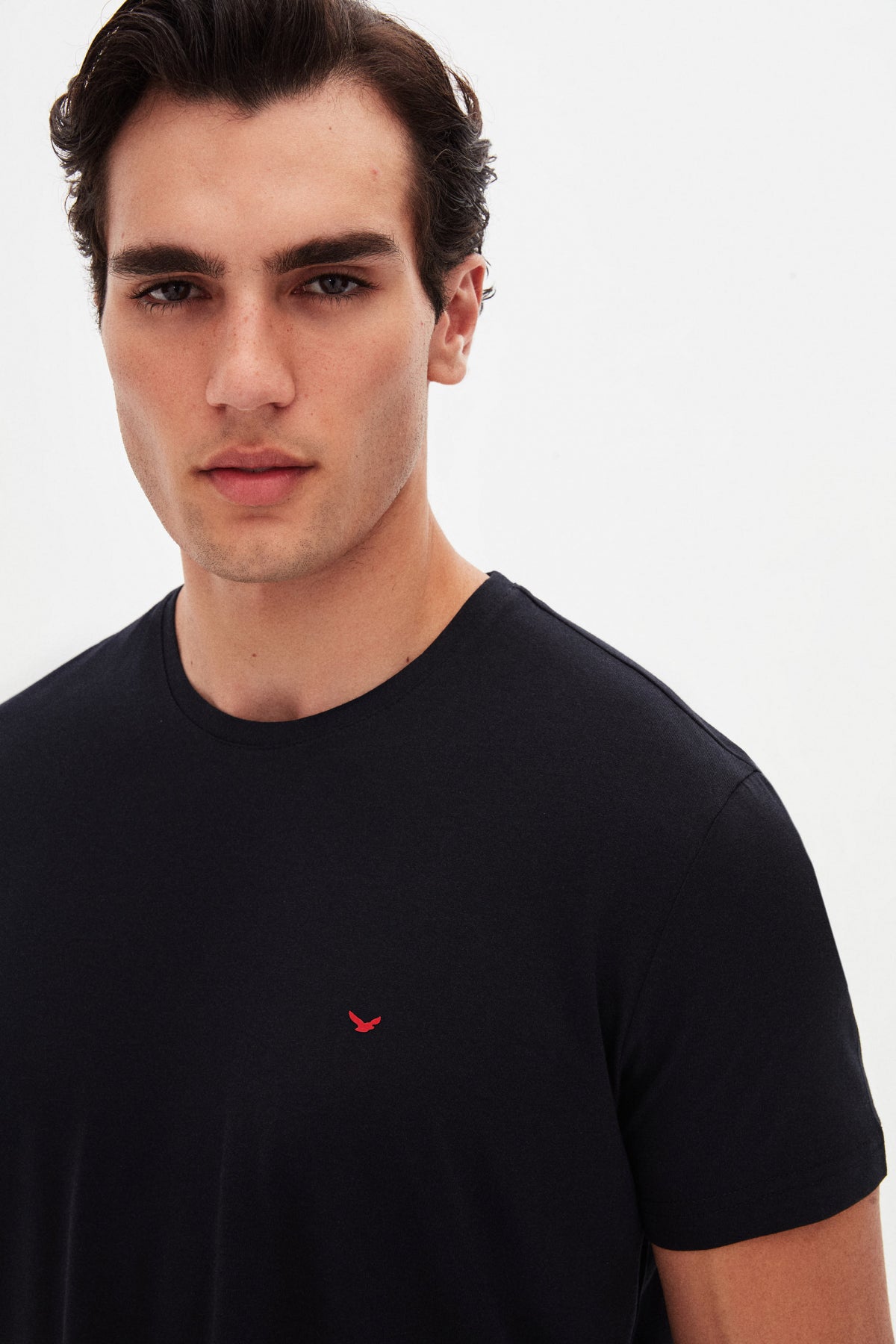 TRICOU SLIM FIT D'S DAMAT - Negru
