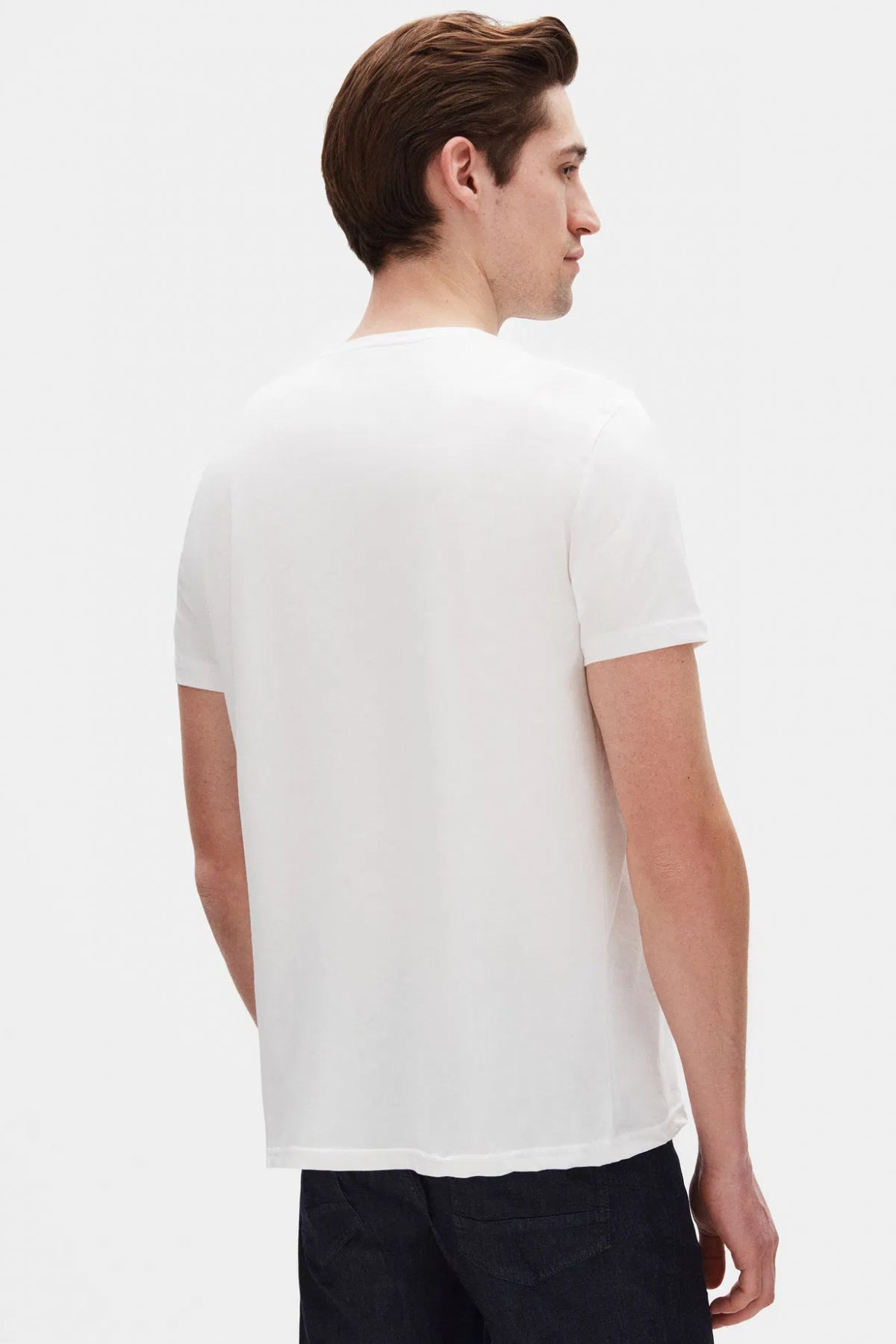 TRICOU SLIM FIT D'S DAMAT - Ecru