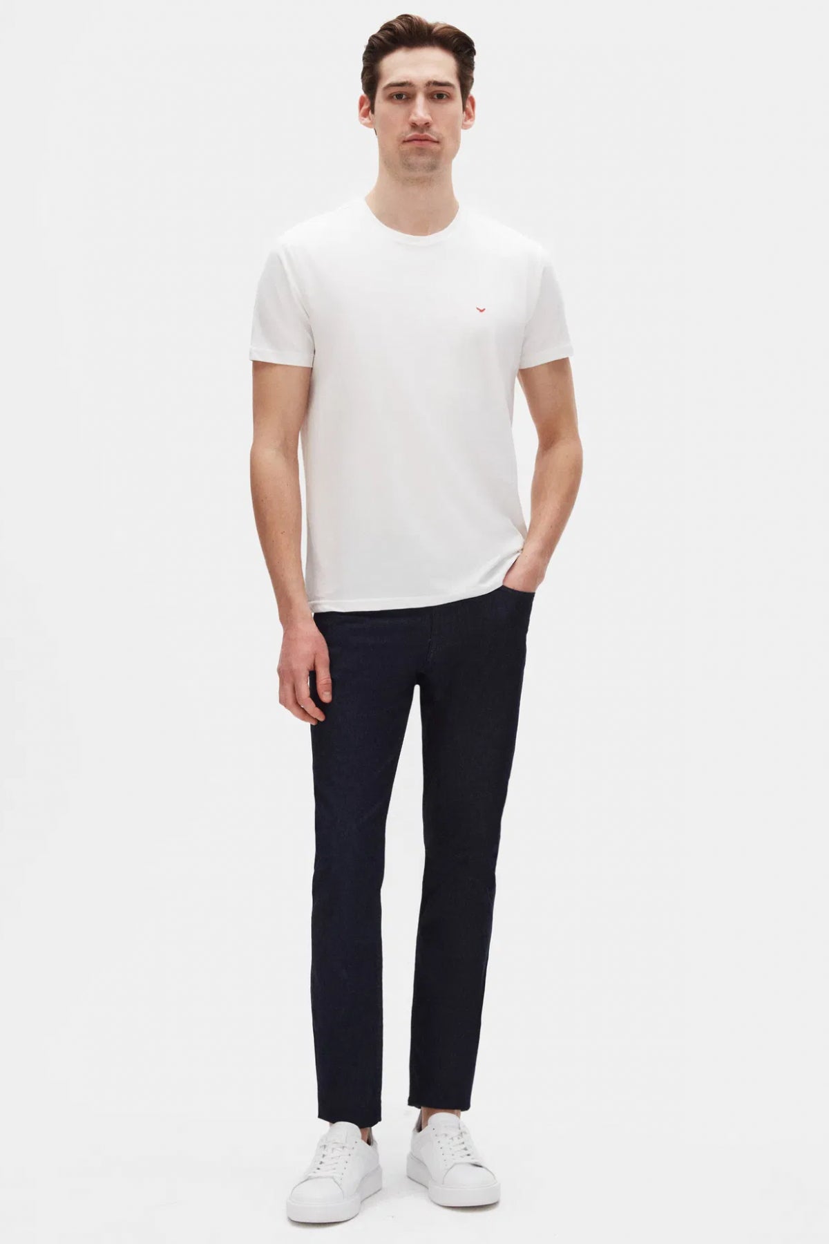 TRICOU SLIM FIT D'S DAMAT - Ecru