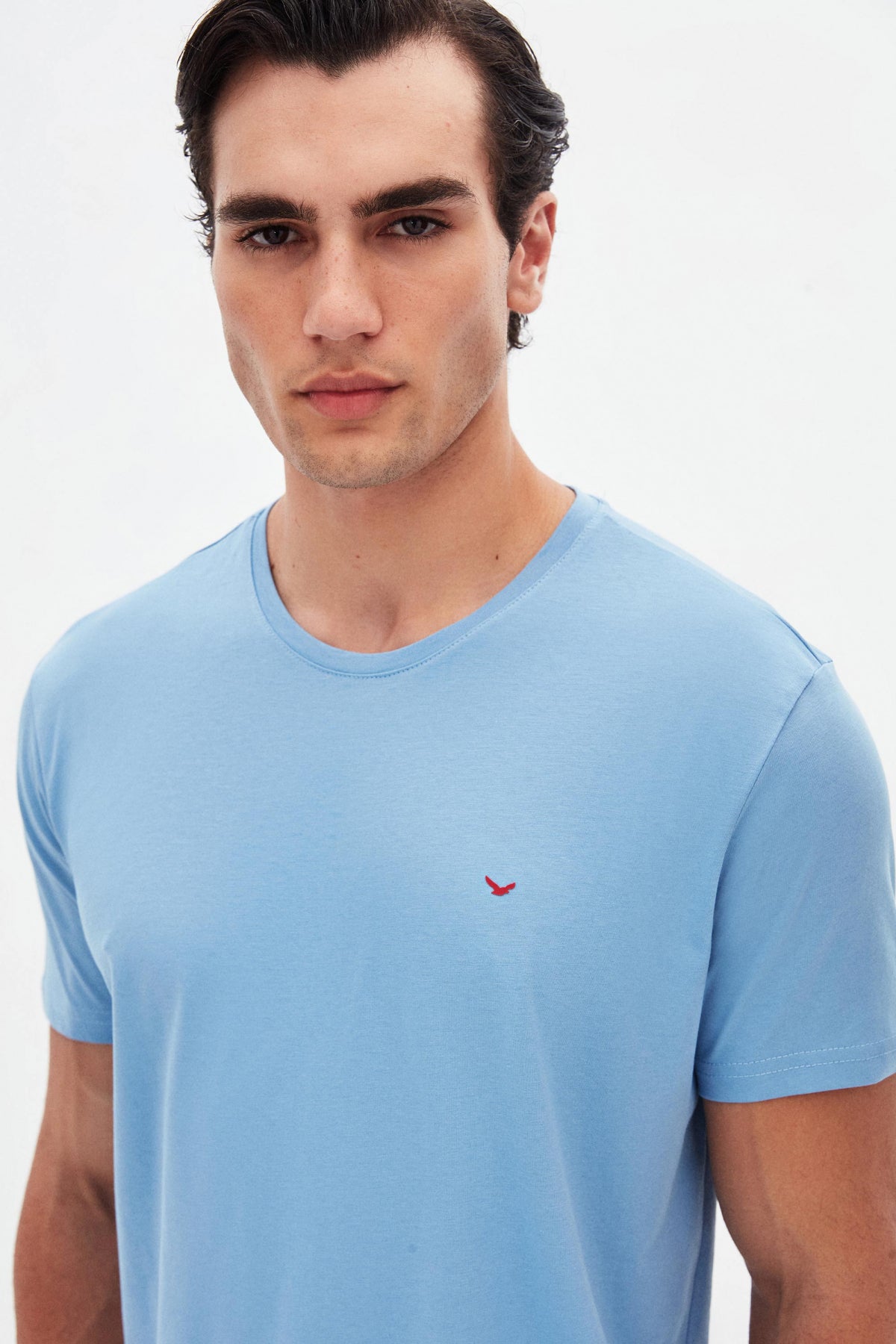TRICOU SLIM FIT D'S DAMAT - Indigo Deschis