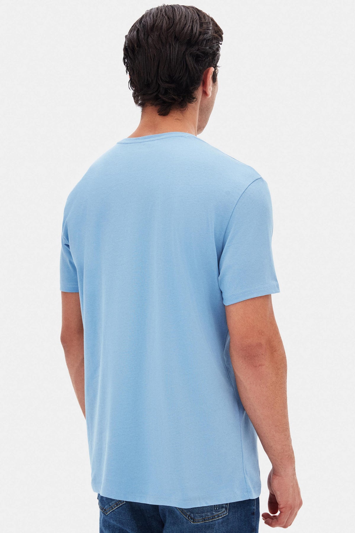 TRICOU SLIM FIT D'S DAMAT - Indigo Deschis