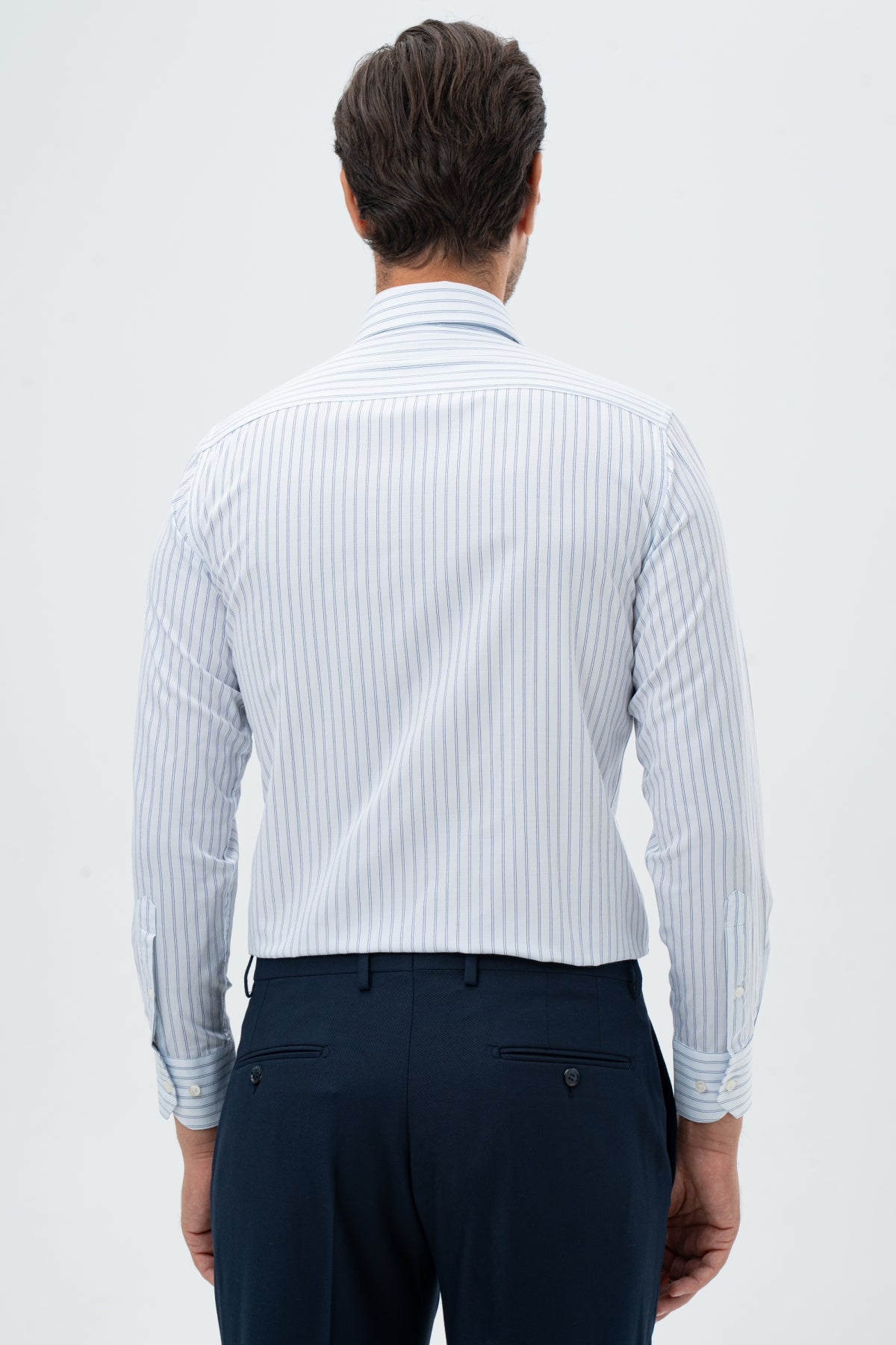 CAMASA SLIM FIT D'S DAMAT - Alb