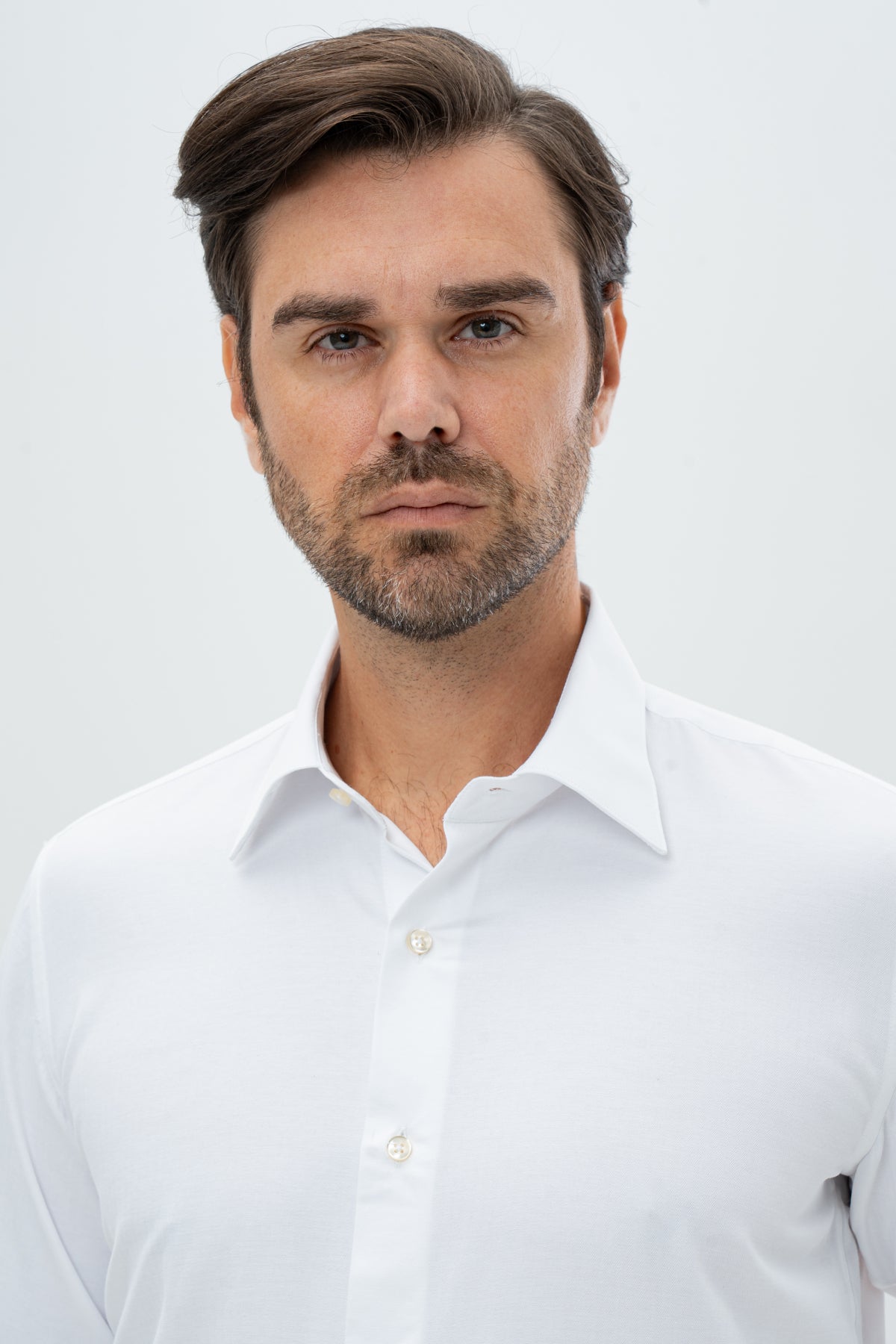 CAMASA SLIM FIT D'S DAMAT - Alb