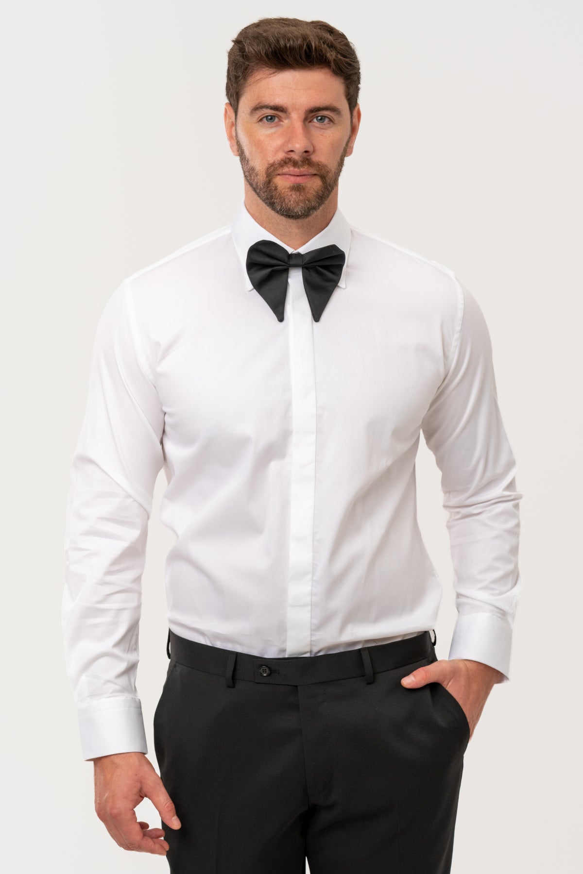 CAMASA CEREMONIE SLIM FIT D'S DAMAT - Alb