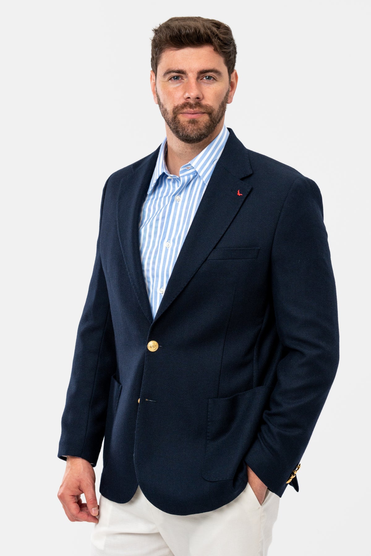SACOU SLIM FIT D'S DAMAT - Bleumarin