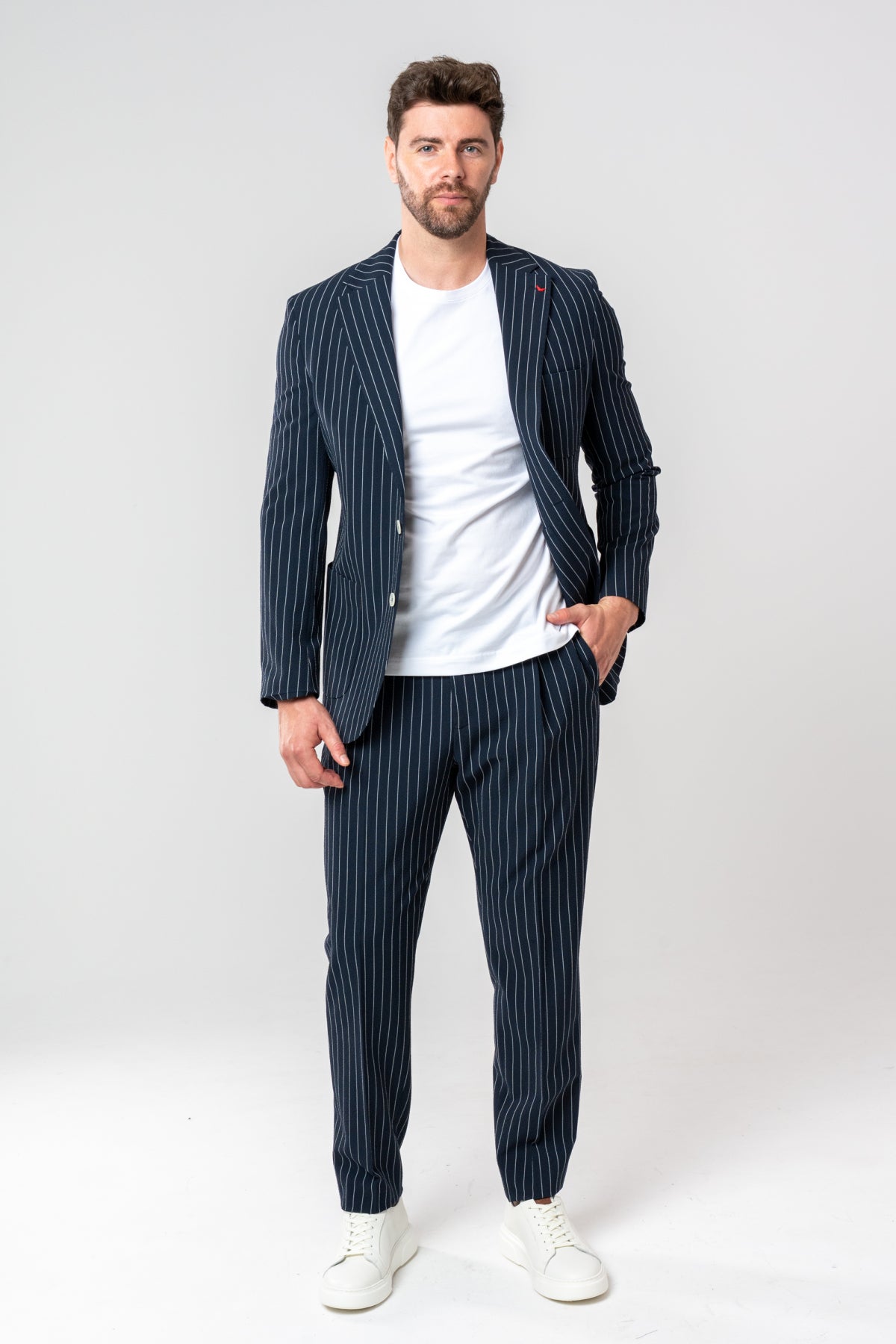 COSTUM CASUAL SLIM FIT D'S DAMAT - Bleumarin