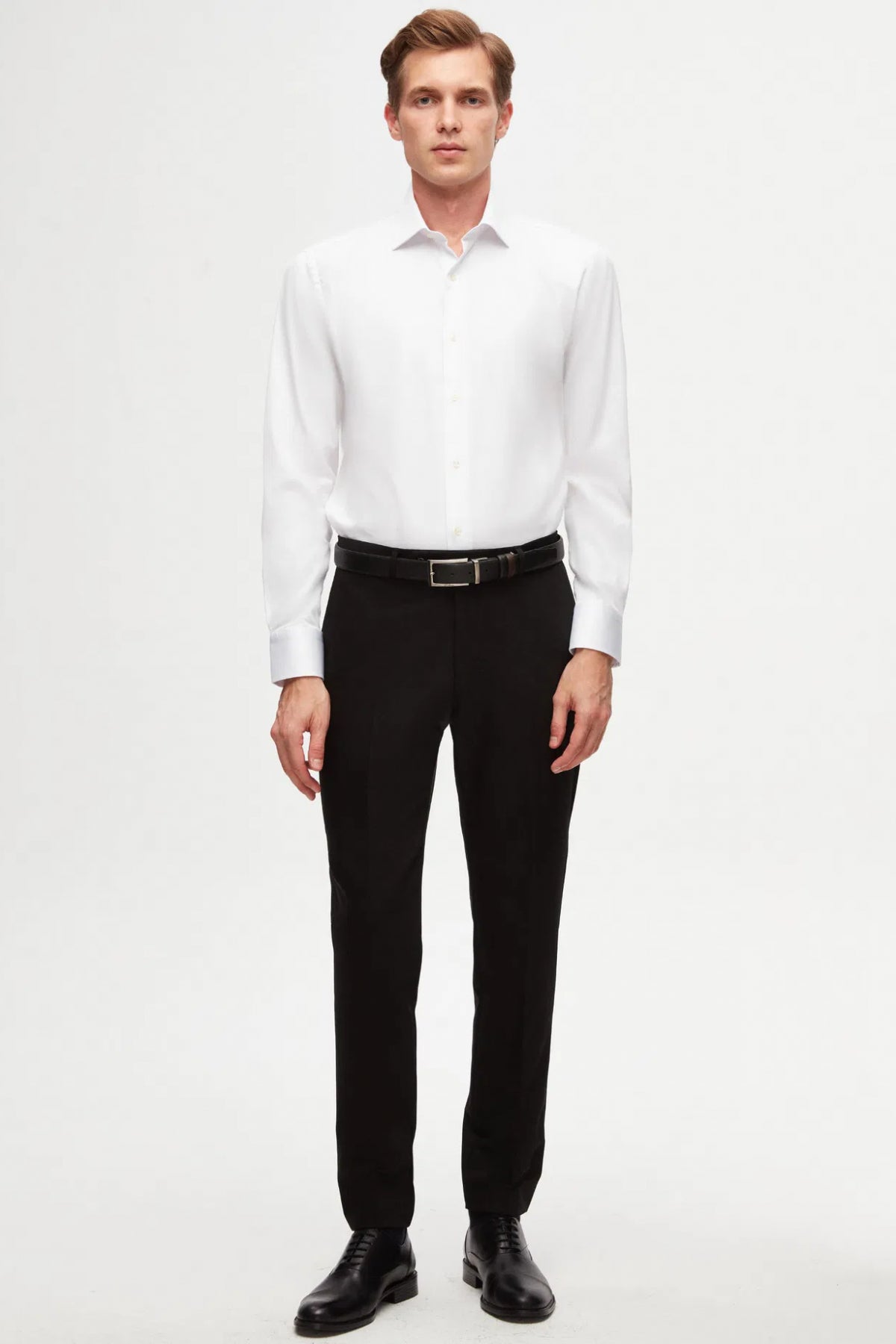 CAMASA D'S DAMAT SLIM FIT - Alb