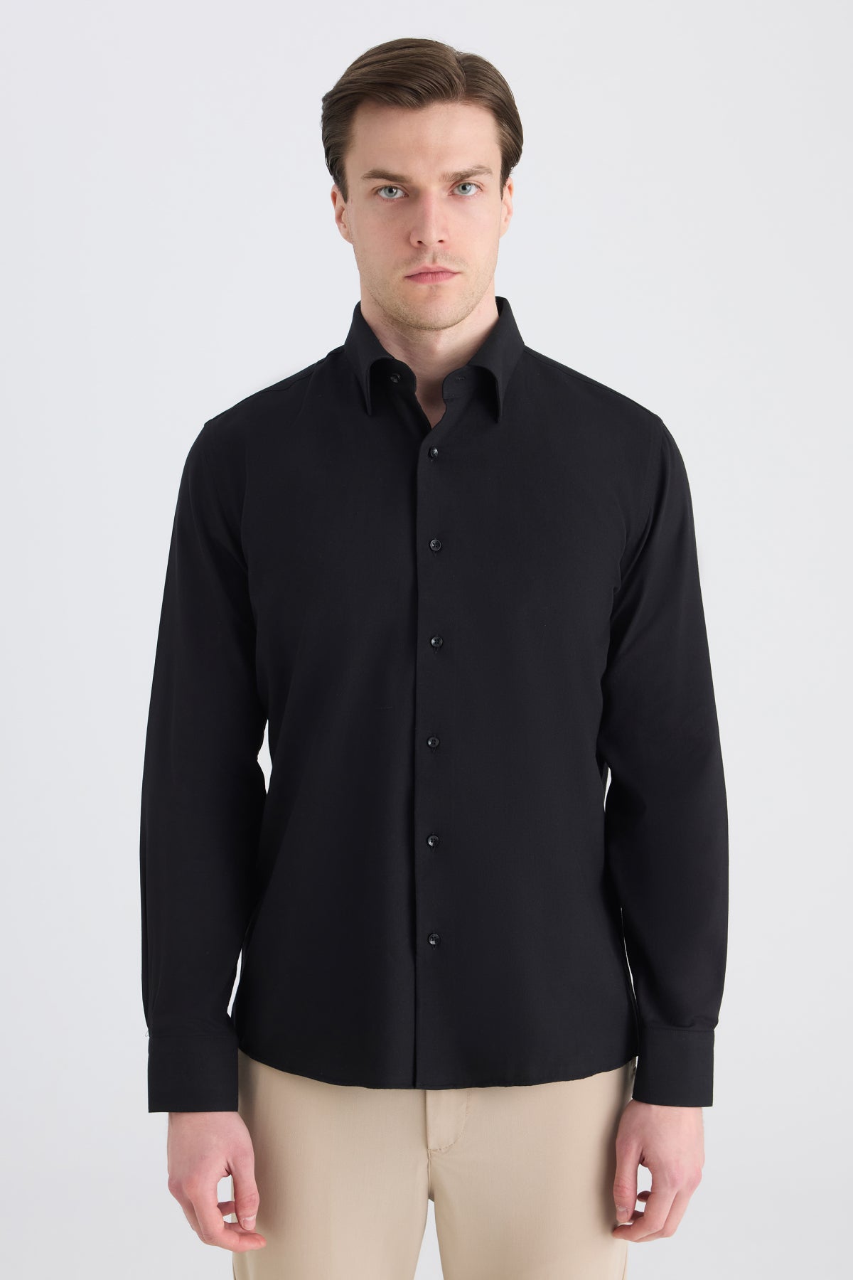 CAMASA SLIM FIT D'S DAMAT - Negru