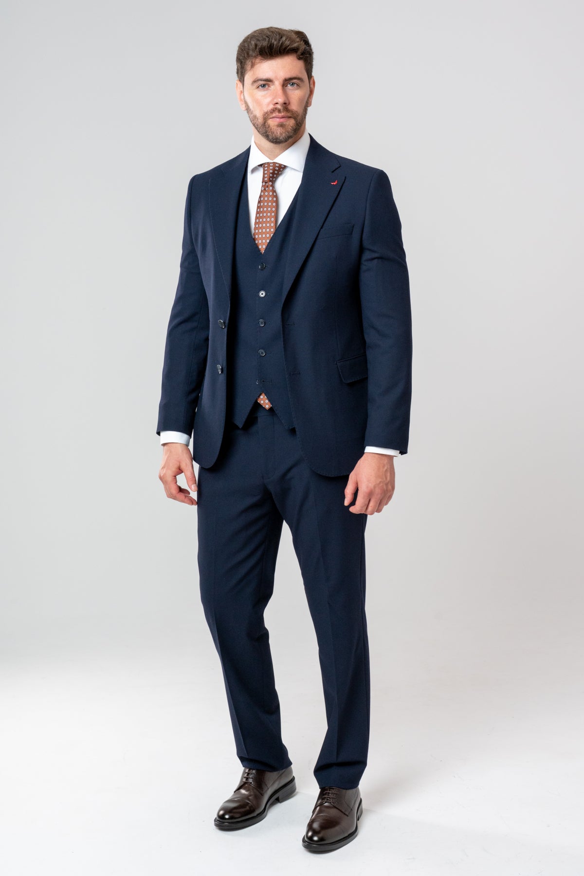 COSTUM CU VESTA SLIM FIT D'S DAMAT - Bleumarin