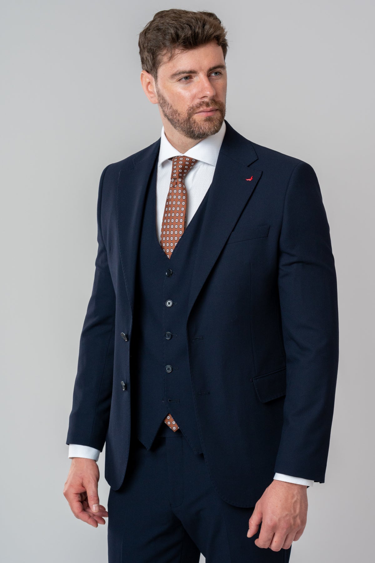COSTUM CU VESTA SLIM FIT D'S DAMAT - Bleumarin