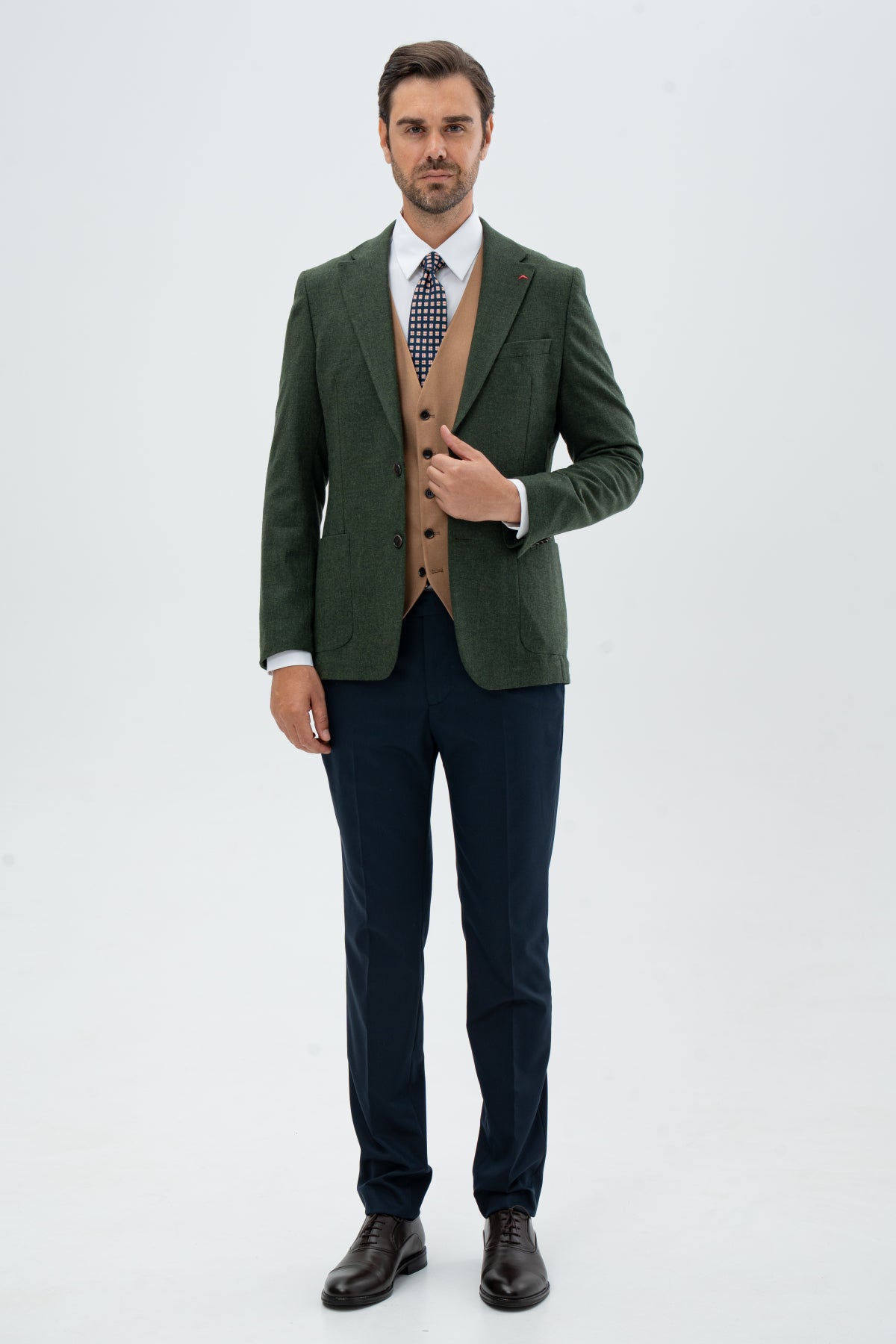 COSTUM CU VESTA SLIM FIT D'S DAMAT - Verde
